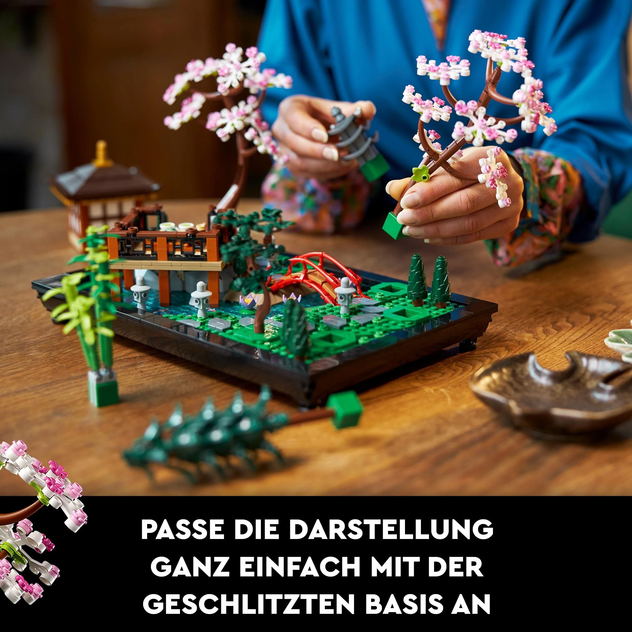 LEGO 10315 Icons Garten der Stille, botanical Zen-Garten-Set für Erwachsene mit Lotusblumen, anpassbare Schreibtisch-Dekoration, inspiriert von Japan, achtsames Geschenk für Frauen und Männer - Image 8