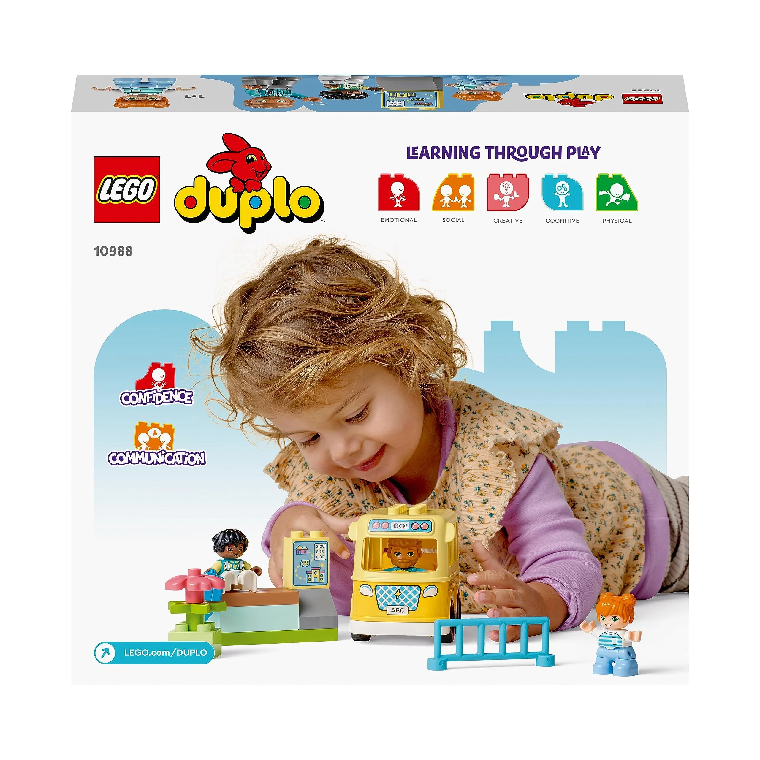 LEGO 10988 DUPLO Die Busfahrt Set, Bus-Spielzeug zum Aufbau sozialer Fähigkeiten, Motorikspielzeug mit Fahrzeug und Figuren, pädagogisches Geschenk für Kleinkinder, Jungen und Mädchen ab 2 Jahren - Image 2