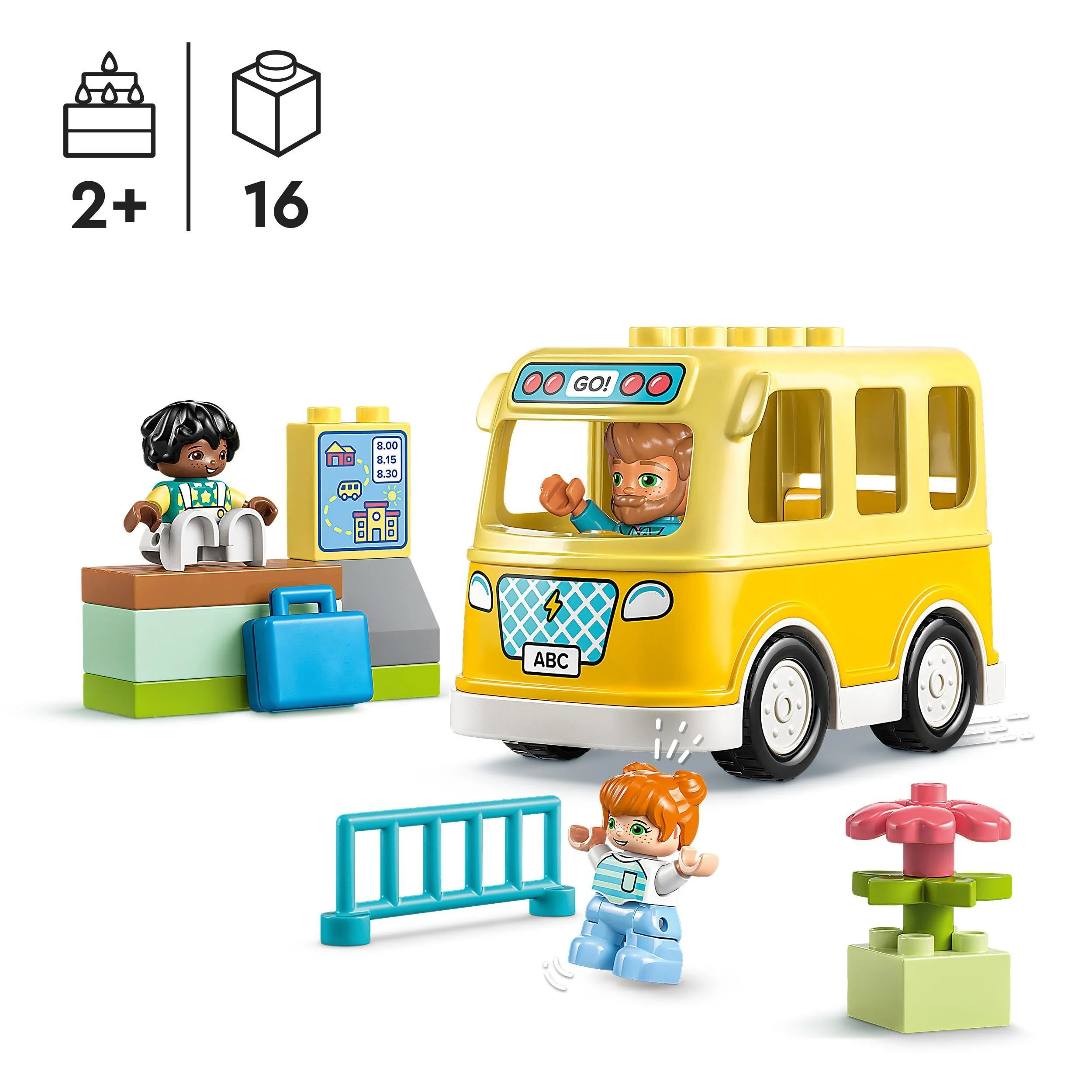 LEGO 10988 DUPLO Die Busfahrt Set, Bus-Spielzeug zum Aufbau sozialer Fähigkeiten, Motorikspielzeug mit Fahrzeug und Figuren, pädagogisches Geschenk für Kleinkinder, Jungen und Mädchen ab 2 Jahren - Image 8