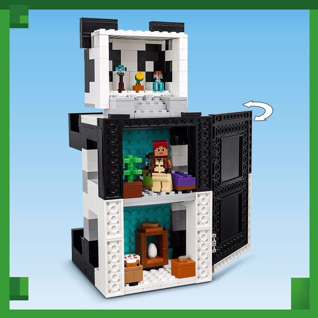 LEGO 21245 Minecraft Das Pandahaus Set, bewegliches Panda-Spielzeug-Haus mit Tier-Figuren und Skelett, Spielzeug für Jungen und Mädchen ab 8 Jahren - Image 8