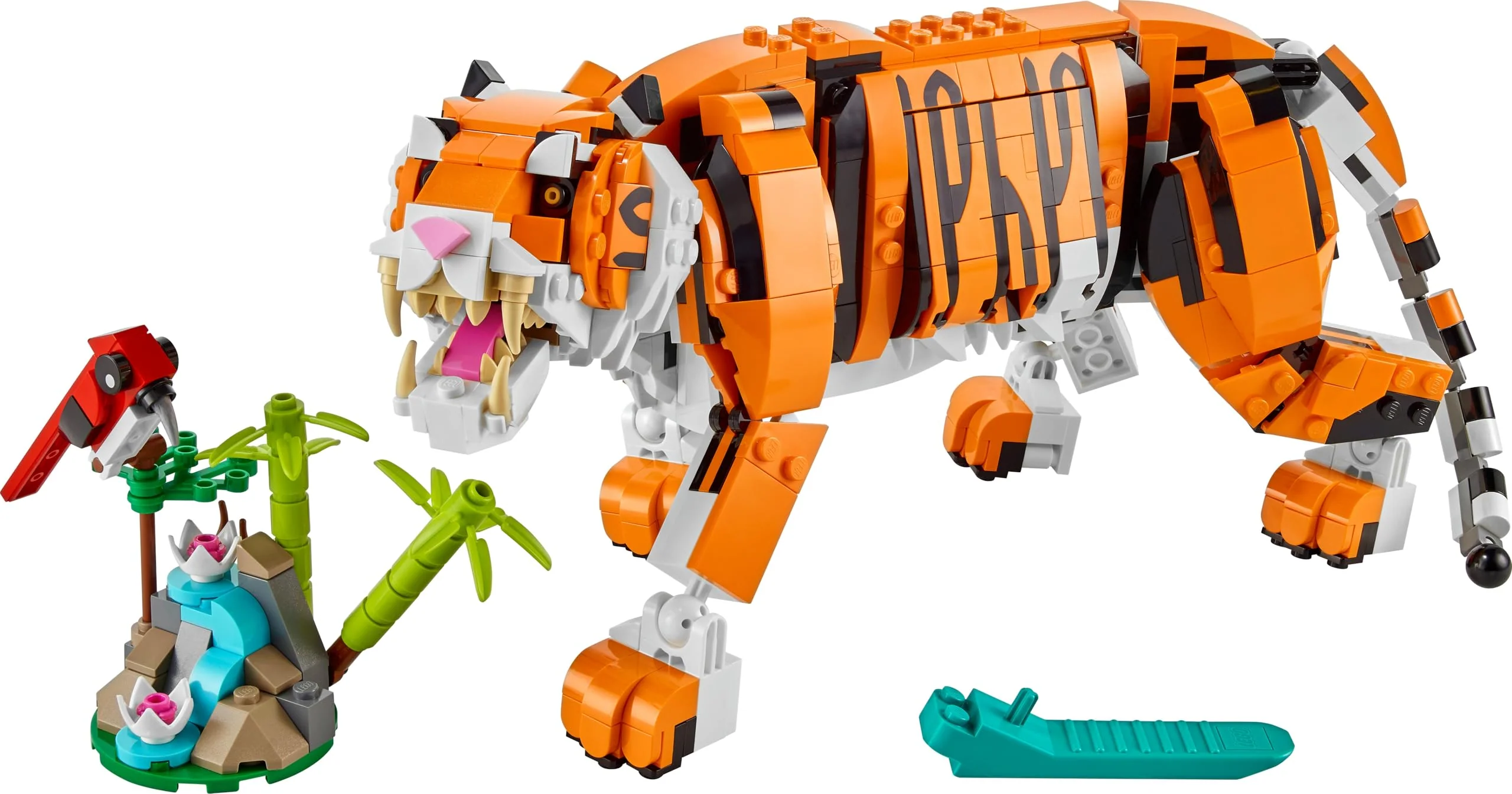 LEGO 31129 Creator Majestätischer Tiger, Panda oder Fisch, 3-in-1 Tierfiguren-Set, Spielzeug für Kinder, Jungen und Mädchen, Konstruktionsspielzeug mit Tieren - Image 9