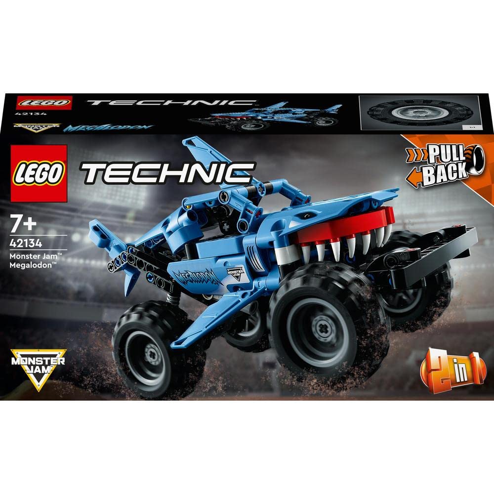 LEGO 42134 Technic Monster Jam Megalodon Modellbausatz, 2in1 Monster Truck im Hai-Design, Spielzeug-Auto mit Rückziehmotor, Geschenk für Kinder, Jungen und Mädchen ab 7 Jahren - Image 7