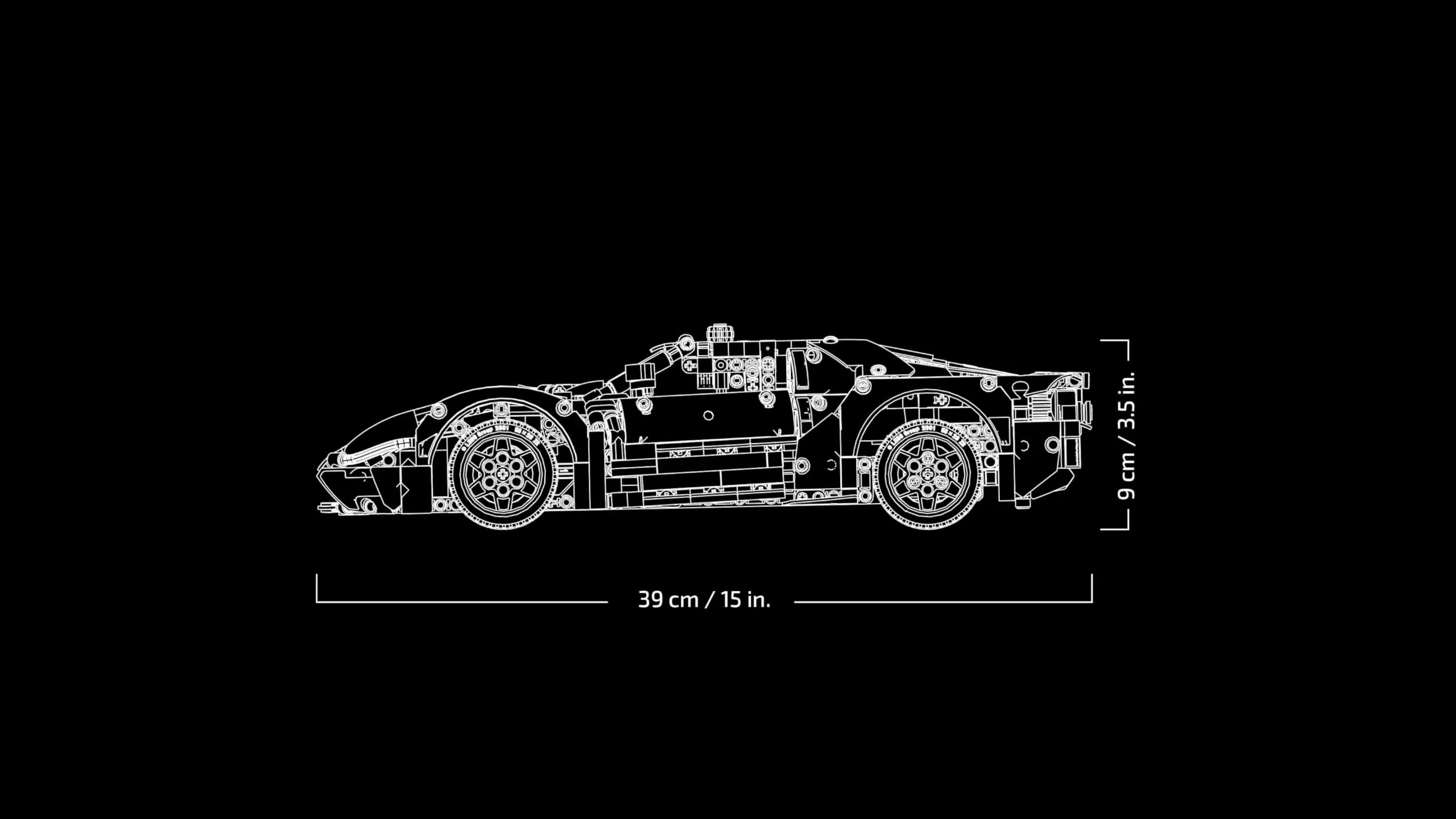 LEGO 42154 Technic Ford GT 2022 Auto-Modellbausatz für Erwachsene, Supercar im Maßstab 1:12 mit authentischen Merkmalen, fortschrittliches Sammlerset - Image 5