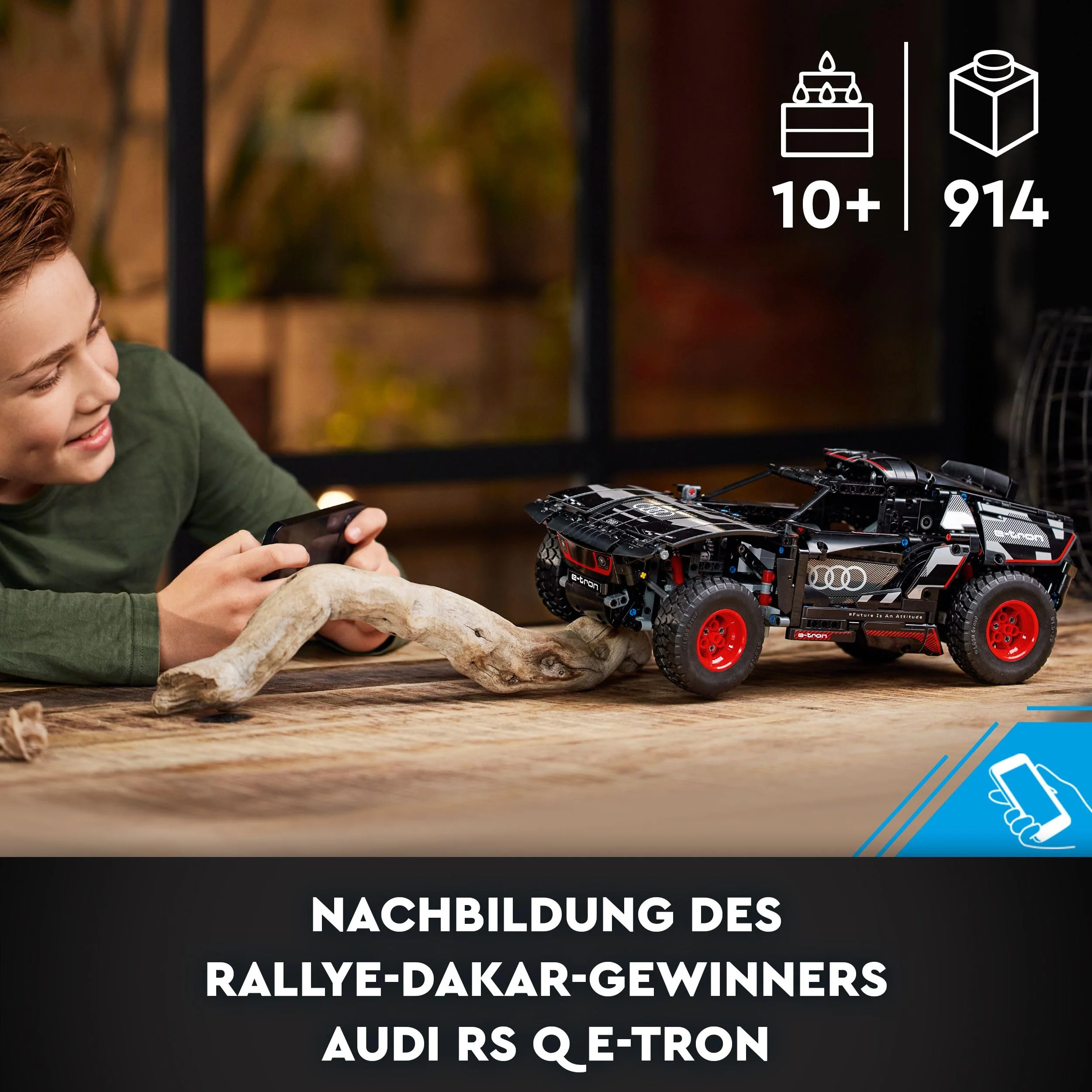 LEGO 42160 Technic Audi RS Q e-tron, ferngesteuertes Rallye-Auto-Spielzeug, Dakar-Rallye-Geländewagen, App-gesteuerter RC mit Control+, Geschenk für Jungen, Mädchen und Fans ab 10 Jahren zum Bauen - Image 12