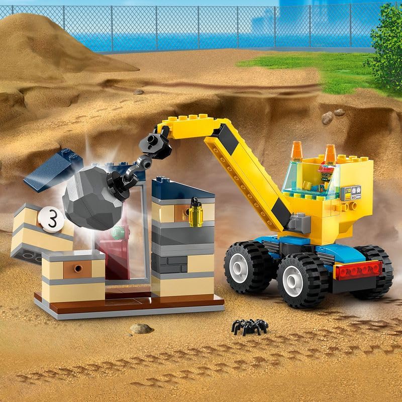 LEGO 60391 City Baufahrzeuge und Kran mit Abrissbirne, Spielzeug mit Bagger, Kipper und Transportfahrzeugen, Lernspielzeug für Kleinkinder ab 4 Jahren - Image 12