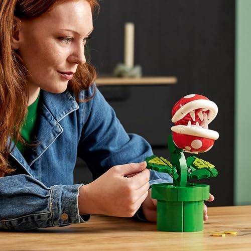 Lego 71426 Super Mario Piranha-Pflanze Set, bewegliche Figur mit Pfeife und 2 Münzelementen, Modellbausatz für Erwachsene zum Bauen, Schlafzimmer-Deko, Geschenk für Männer, Frauen und Jugendliche - Image 4