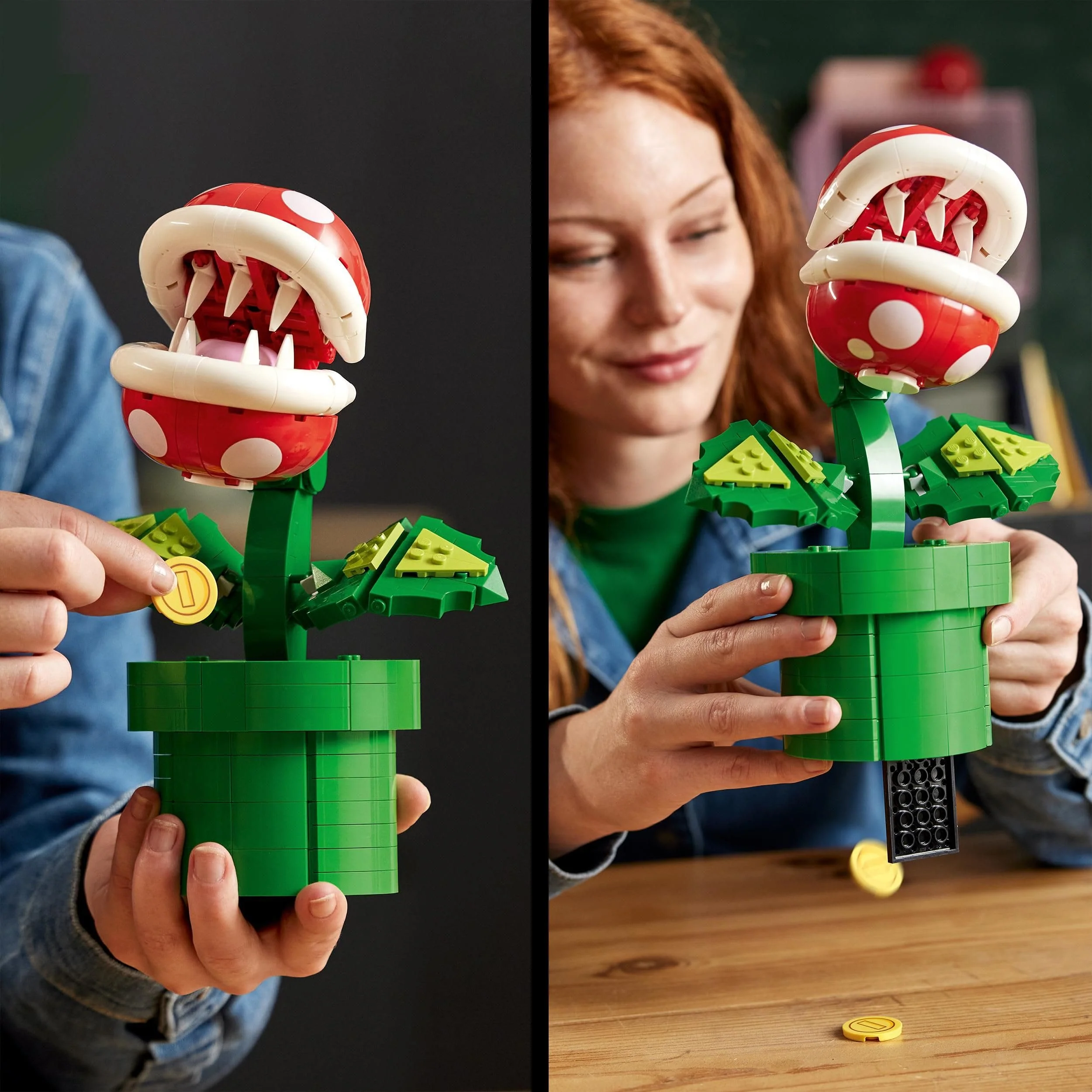 Lego 71426 Super Mario Piranha-Pflanze Set, bewegliche Figur mit Pfeife und 2 Münzelementen, Modellbausatz für Erwachsene zum Bauen, Schlafzimmer-Deko, Geschenk für Männer, Frauen und Jugendliche - Image 6