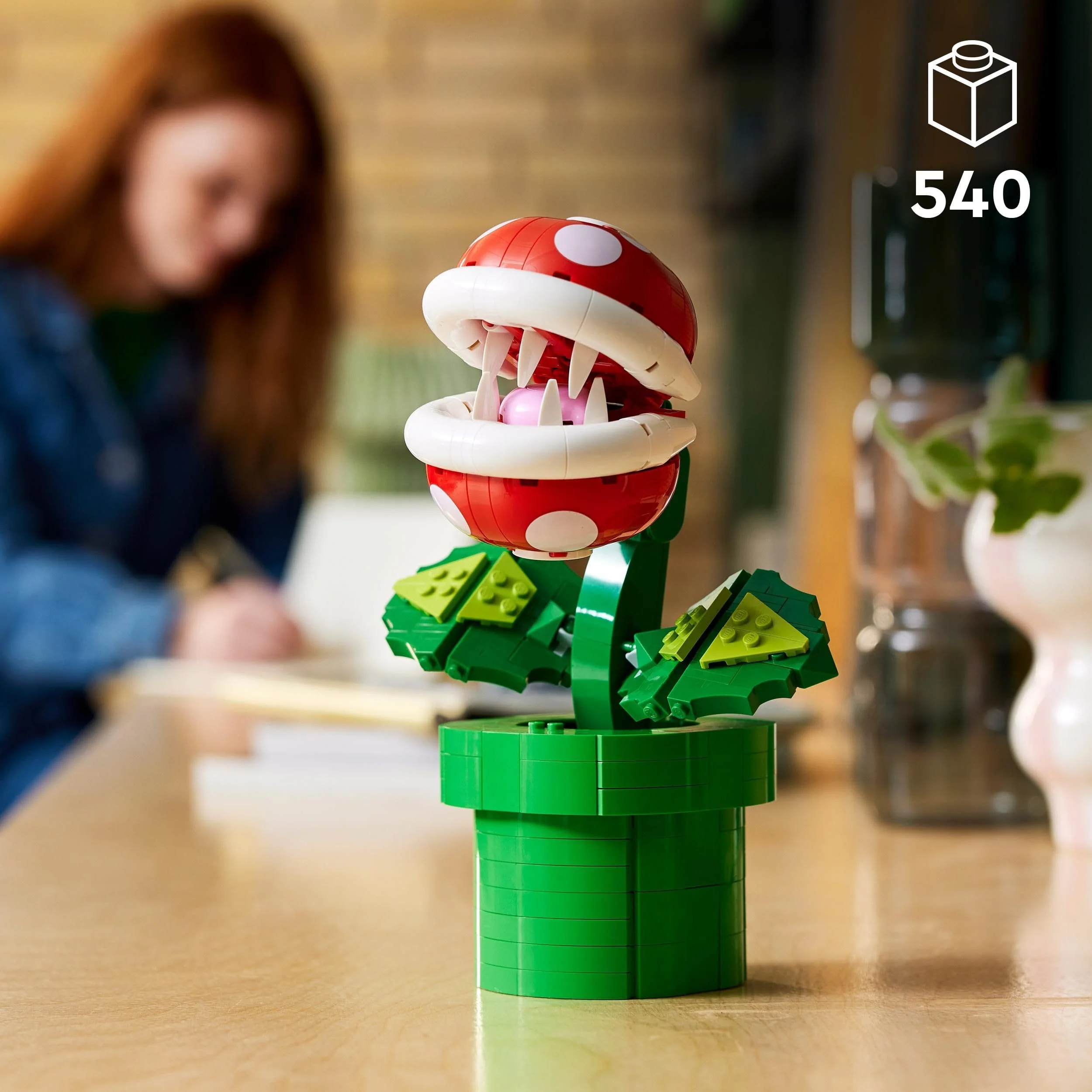 Lego 71426 Super Mario Piranha-Pflanze Set, bewegliche Figur mit Pfeife und 2 Münzelementen, Modellbausatz für Erwachsene zum Bauen, Schlafzimmer-Deko, Geschenk für Männer, Frauen und Jugendliche - Image 9