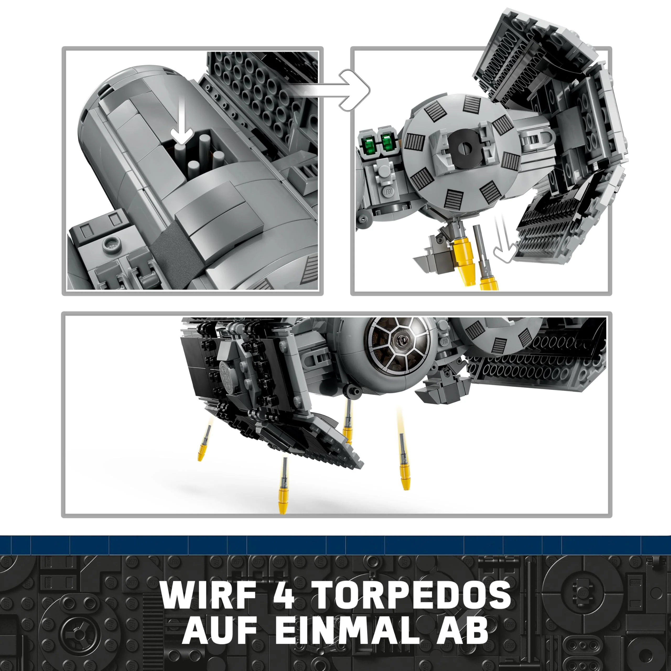 LEGO 75347 Star Wars TIE Bombe Spielzeug mit Darth Vader Minifigur mit Lichtschwert und Gonk-Droide, Starfighter Modell - Geschenk für Jungen und Mädchen ab 9 Jahren - Image 9
