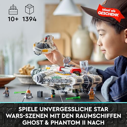 LEGO 75357 Star Wars Ghost & Phantom II Set mit 2 aus Bausteinen gebauten Ahsoka-Fahrzeugen, baubares Raumschiff-Spielzeug mit 5 Charakteren, darunter Jacen Syndulla und Einer Chopper-Droidenfigur - Image 12