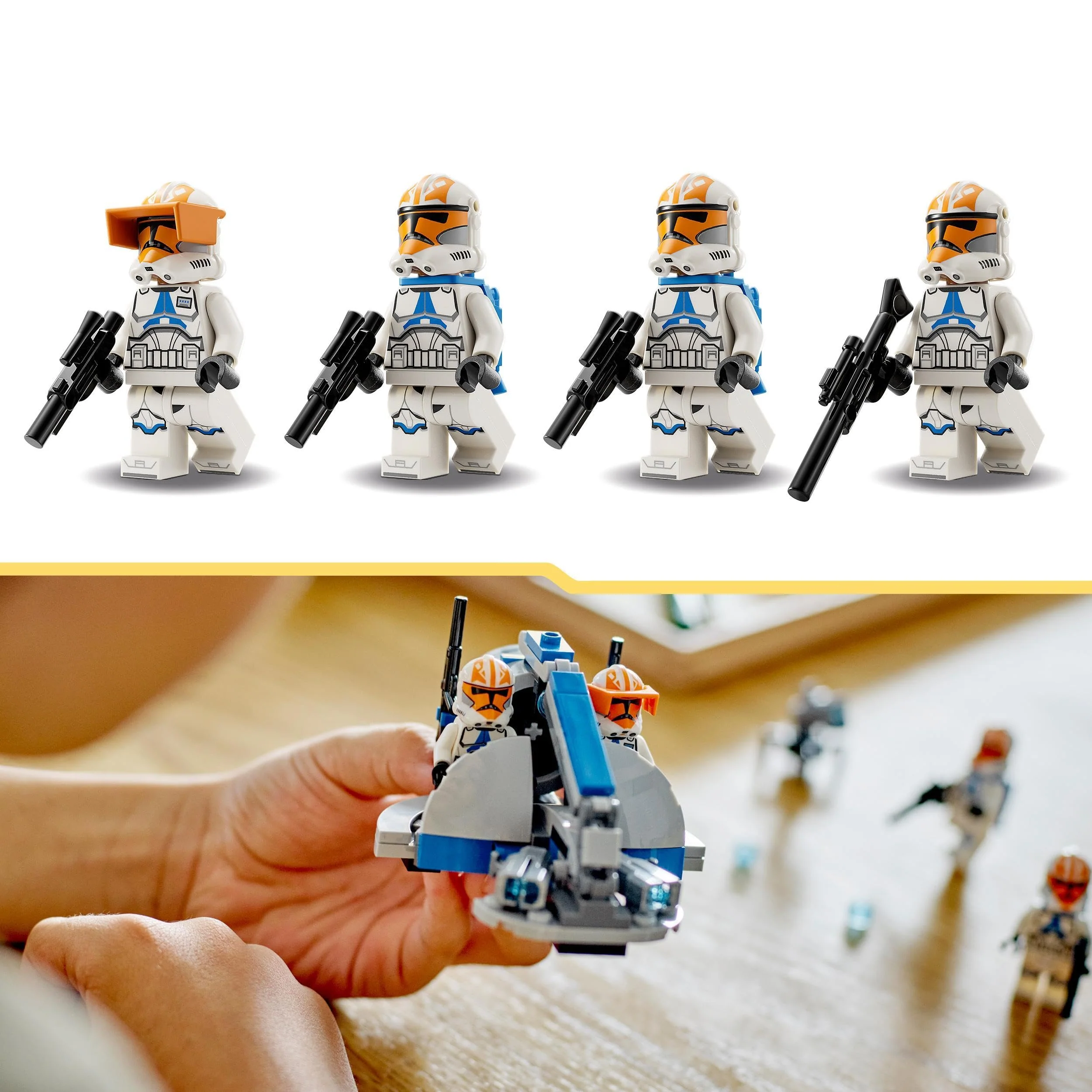 LEGO 75359 Star Wars Ahsokas Clone Trooper der 332. Kompanie – Battle Pack, The Clone Wars Spielzeug-Set mit Speeder-Fahrzeug inkl. Shootern und Minifiguren, kleine Geschenkidee für Kinder ab 6 Jahren - Image 6