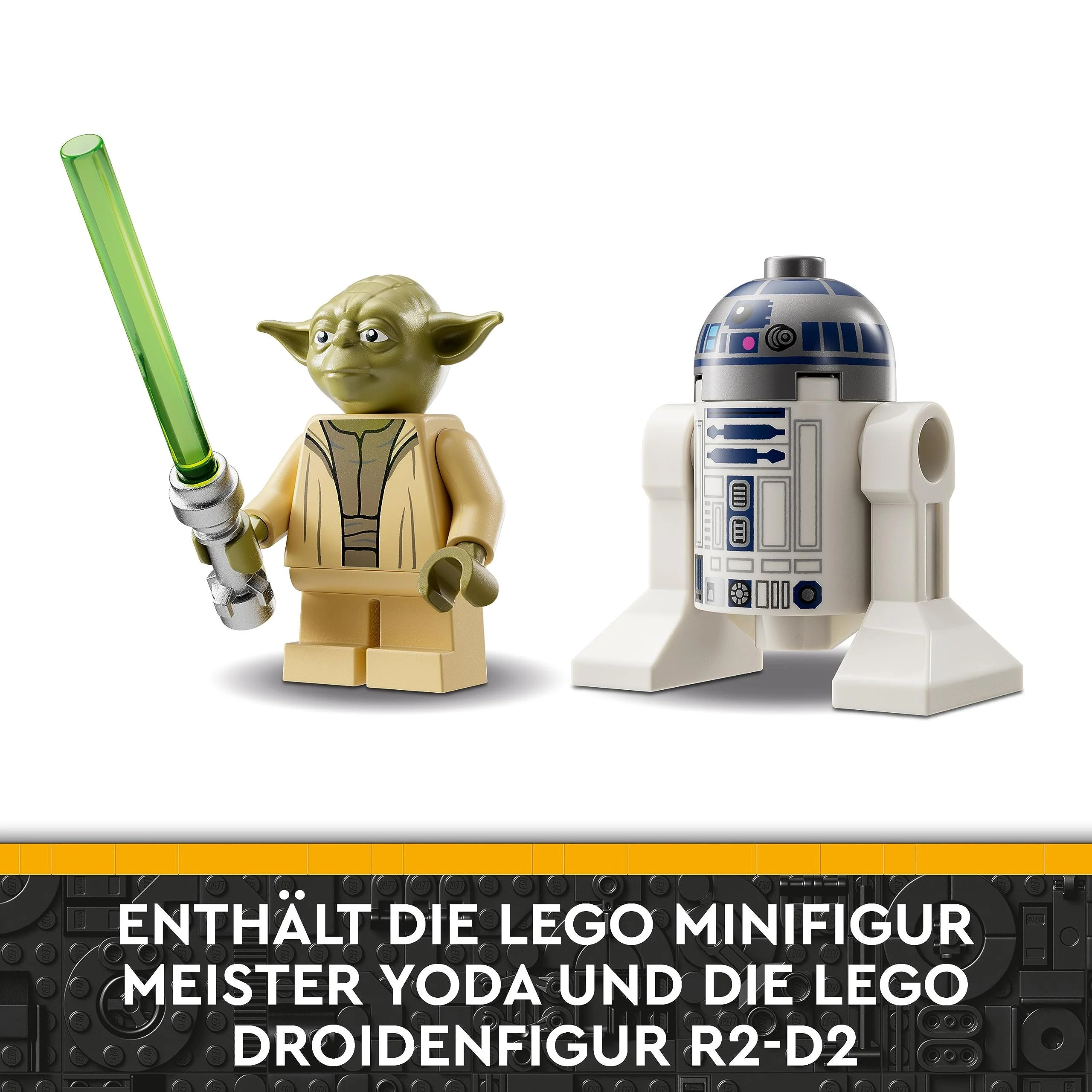 LEGO 75360 Star Wars Yodas Jedi Starfighter Bauspielzeug, Clone Wars Fahrzeug-Set mit Meister Yoda-Minifigur, Lichtschwert und Droide R2-D2-Figur - Image 5