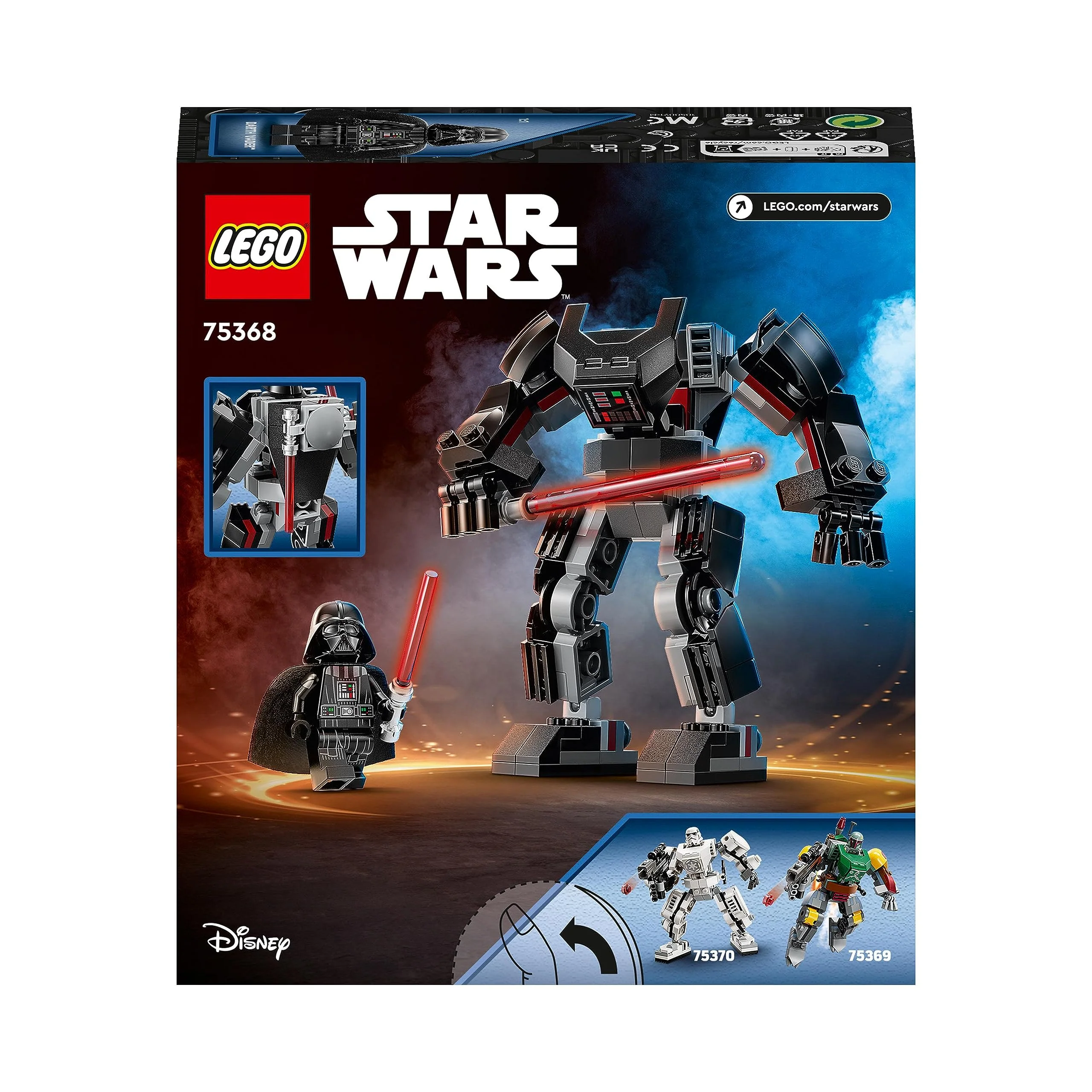 LEGO 75368 Star Wars Darth Vader Mech, baubares Actionfiguren-Modell mit Gelenkteilen, Minifiguren-Cockpit und großem roten Lichtschwert, Sammel-Spielzeug für Kinder, Jungen, Mädchen ab 6 Jahren - Image 2