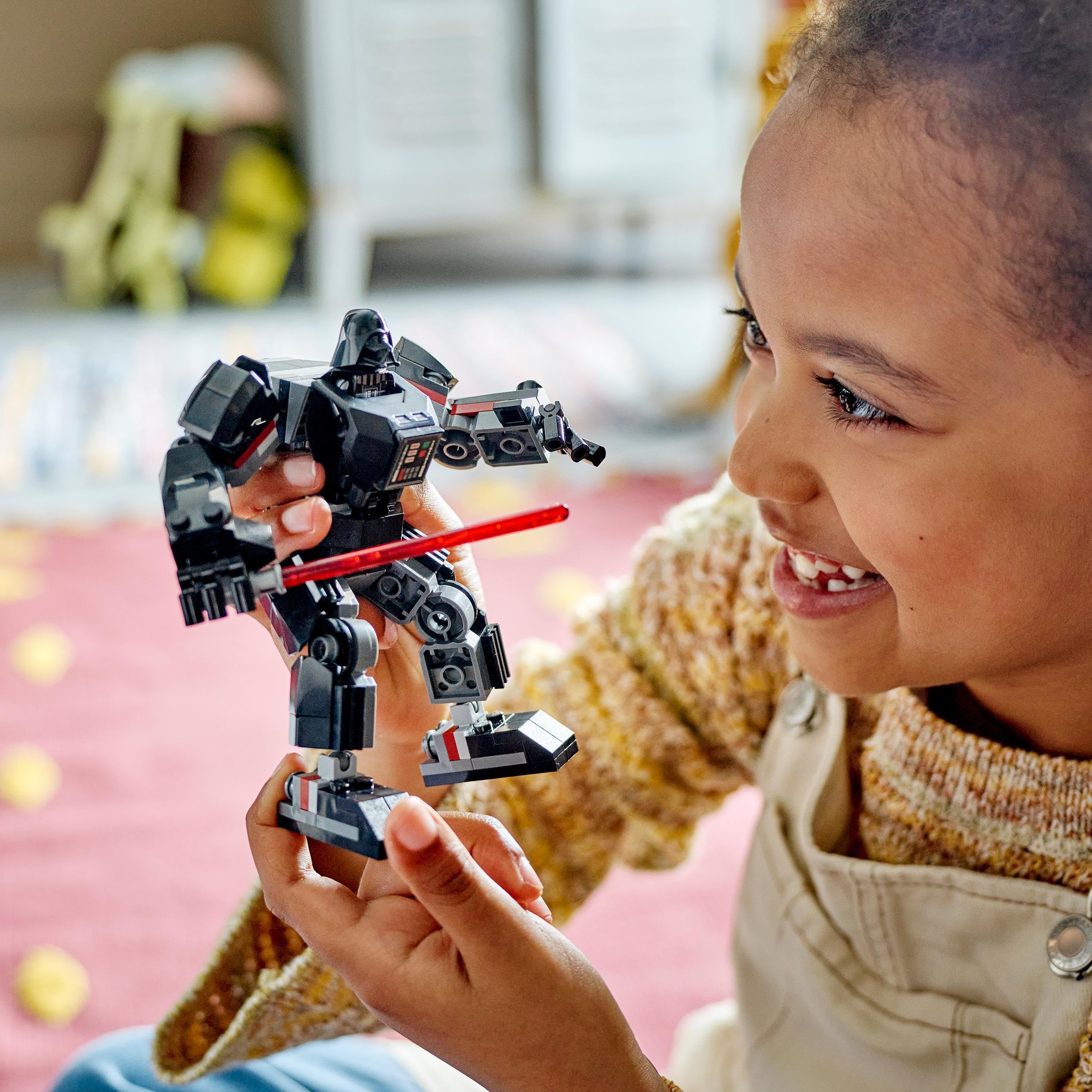 LEGO 75368 Star Wars Darth Vader Mech, baubares Actionfiguren-Modell mit Gelenkteilen, Minifiguren-Cockpit und großem roten Lichtschwert, Sammel-Spielzeug für Kinder, Jungen, Mädchen ab 6 Jahren - Image 4