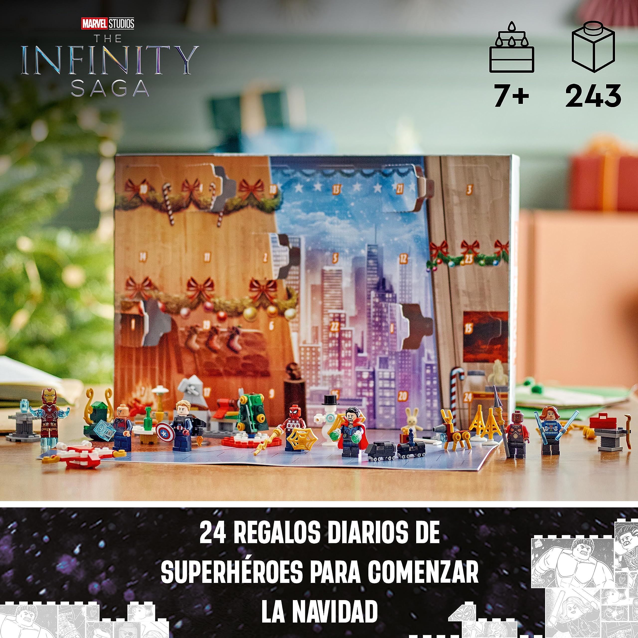 LEGO 76267 Marvel Avengers Adventskalender 2023, Weihnachtskalender mit 24 Geschenken inkl. Captain America, Spider-Man, Iron Man und weiteren Superhelden-Minifiguren, Weihnachts- und Advents-Geschenk - Image 9