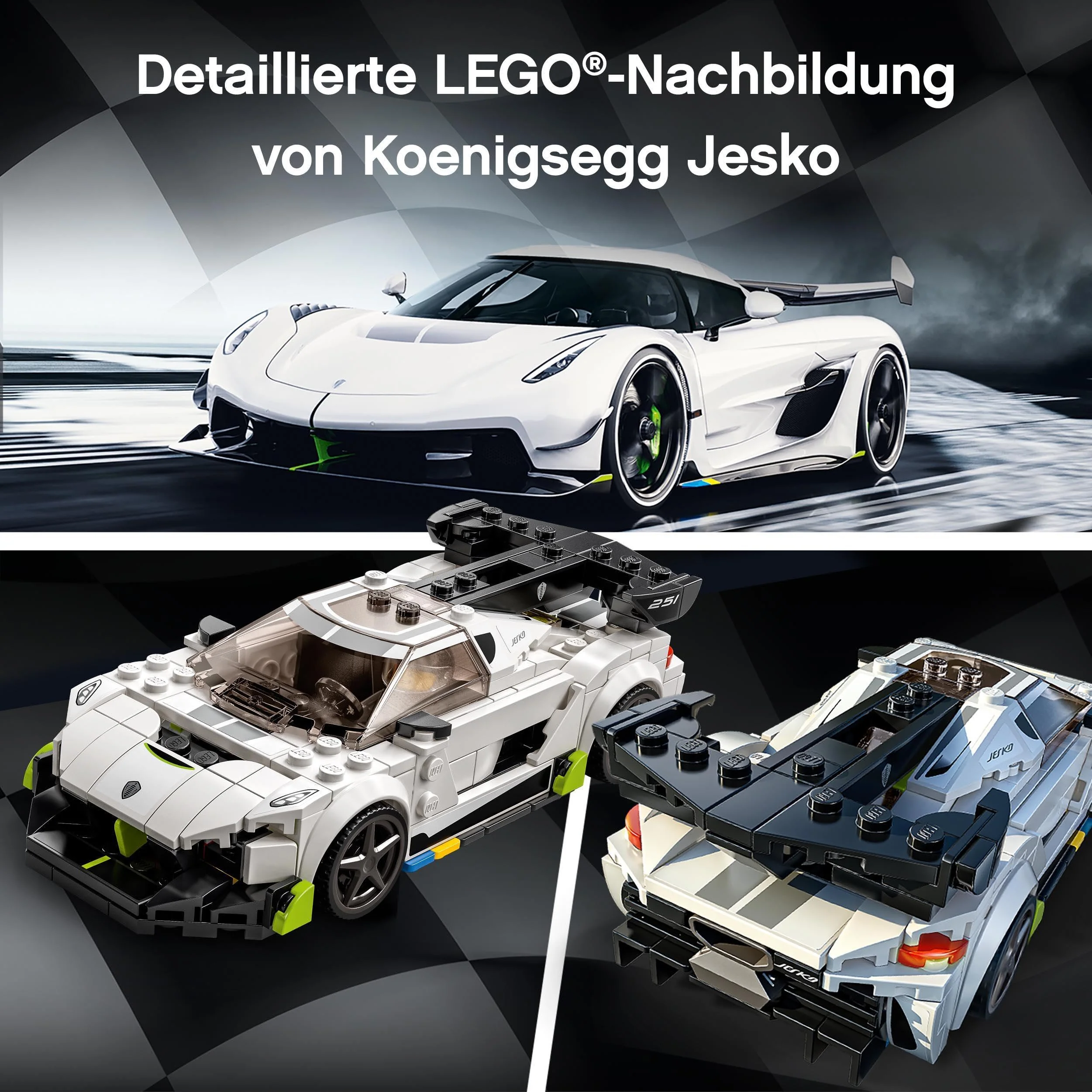 LEGO 76900 Speed Champions Koenigsegg Jesko Rennauto, Spielzeugauto, Modellauto zum selber Bauen - Image 4