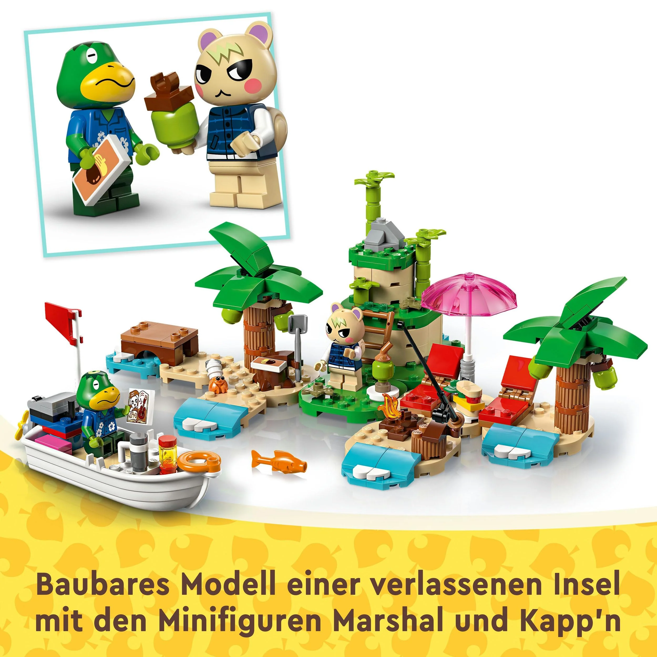 LEGO Animal Crossing Käptens Insel-Bootstour, kreatives Spielzeug für Kinder mit 2 Minifiguren aus der Videospielreihe, darunter Huschke, Geschenk für Mädchen und Jungen ab 6 Jahren 77048 - Image 8
