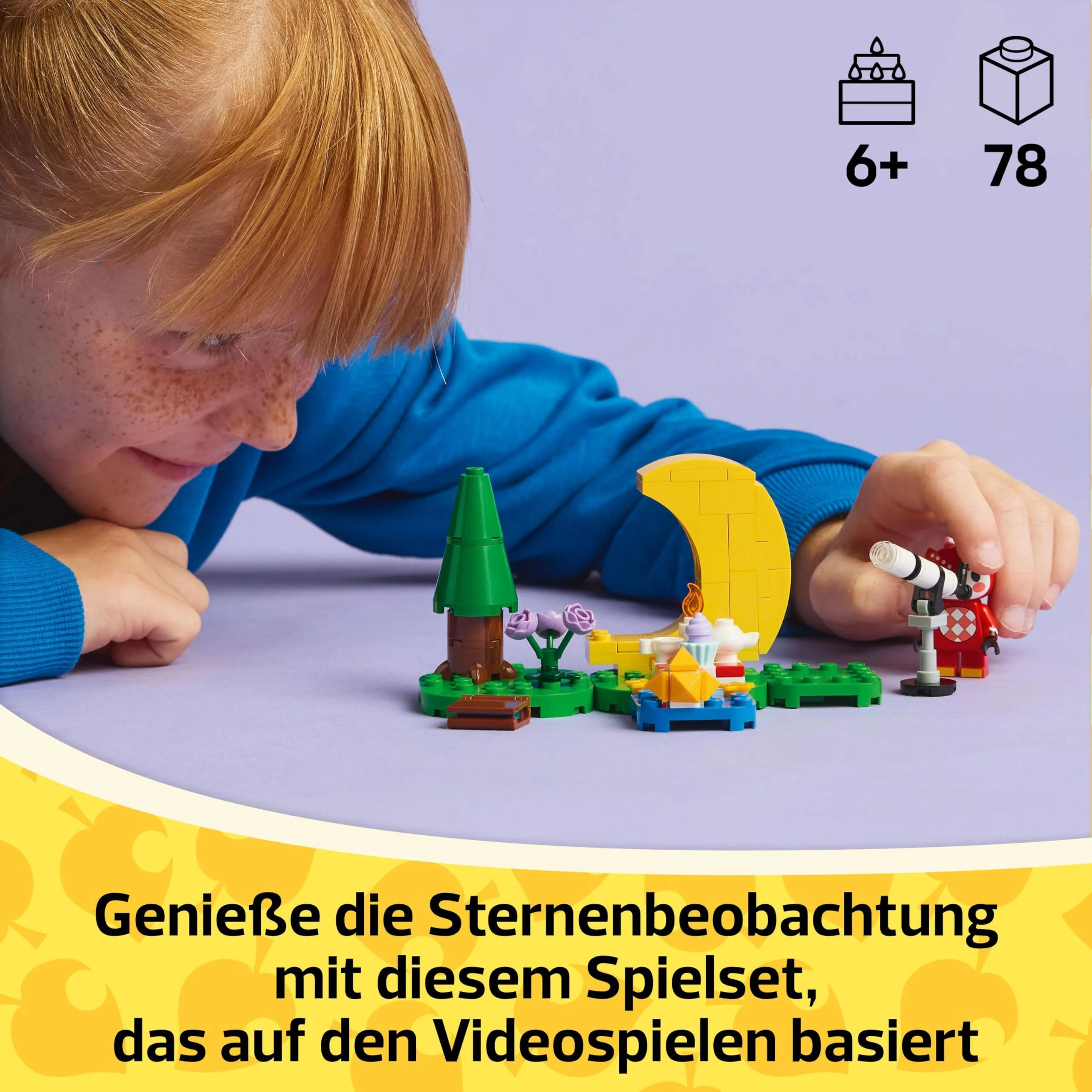 LEGO Animal Crossing Sternbeobachtung mit Eufemia, Bauset für Kinder, Videospiel Set für fantasievolle Rollenspiele, Spielzeug für Mädchen und Jungen ab 6 Jahren, Tierspielzeug mit Figuren 77053 - Image 10