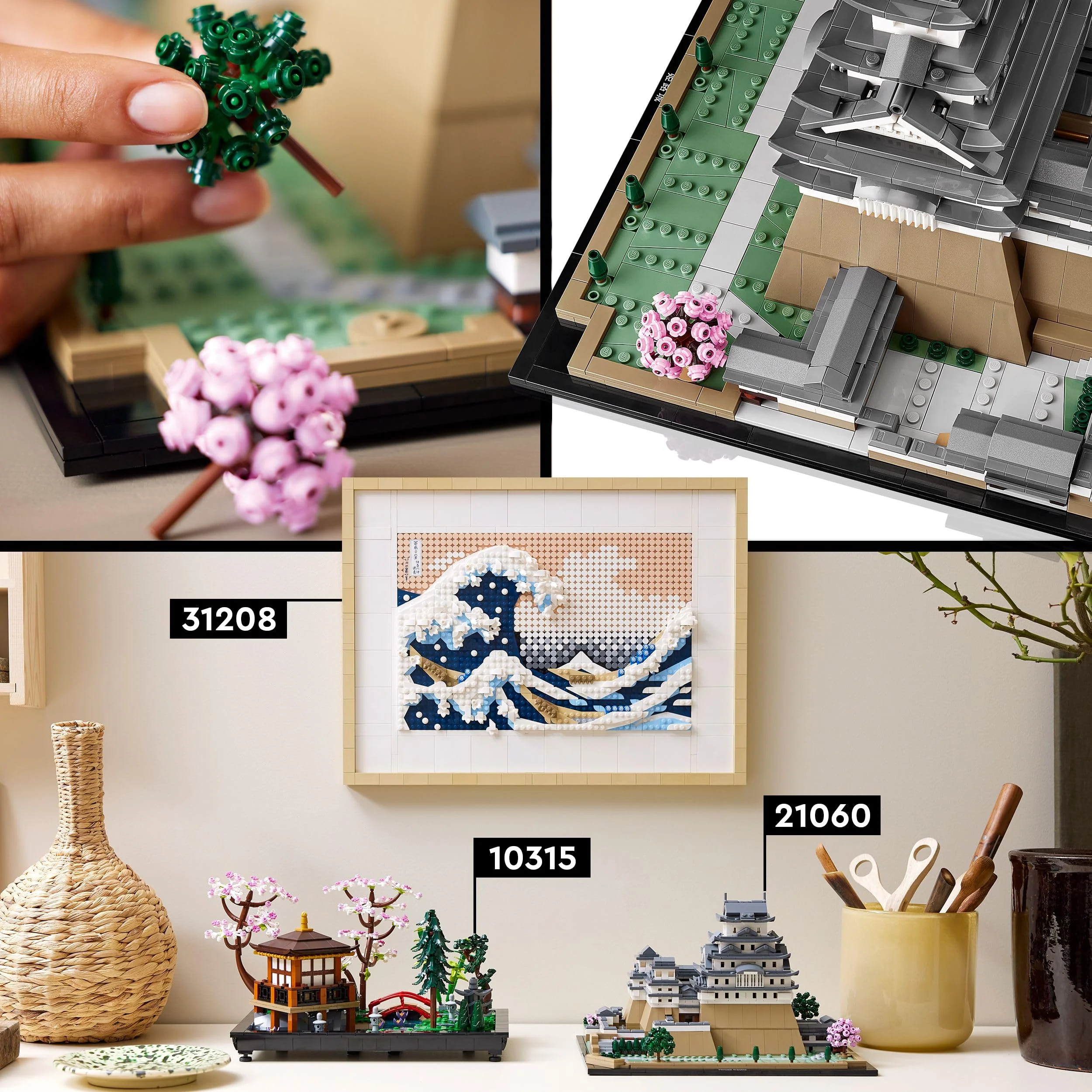 LEGO Architecture Burg Himeji, Modellbausatz für Erwachsene, Wahrzeichen-Kollektion, Set für Fans kreativer Gartenarbeit und japanischer Kultur, mit Kirschblütenbaum, Geschenk für Sie und Ihn 21060 - Image 6