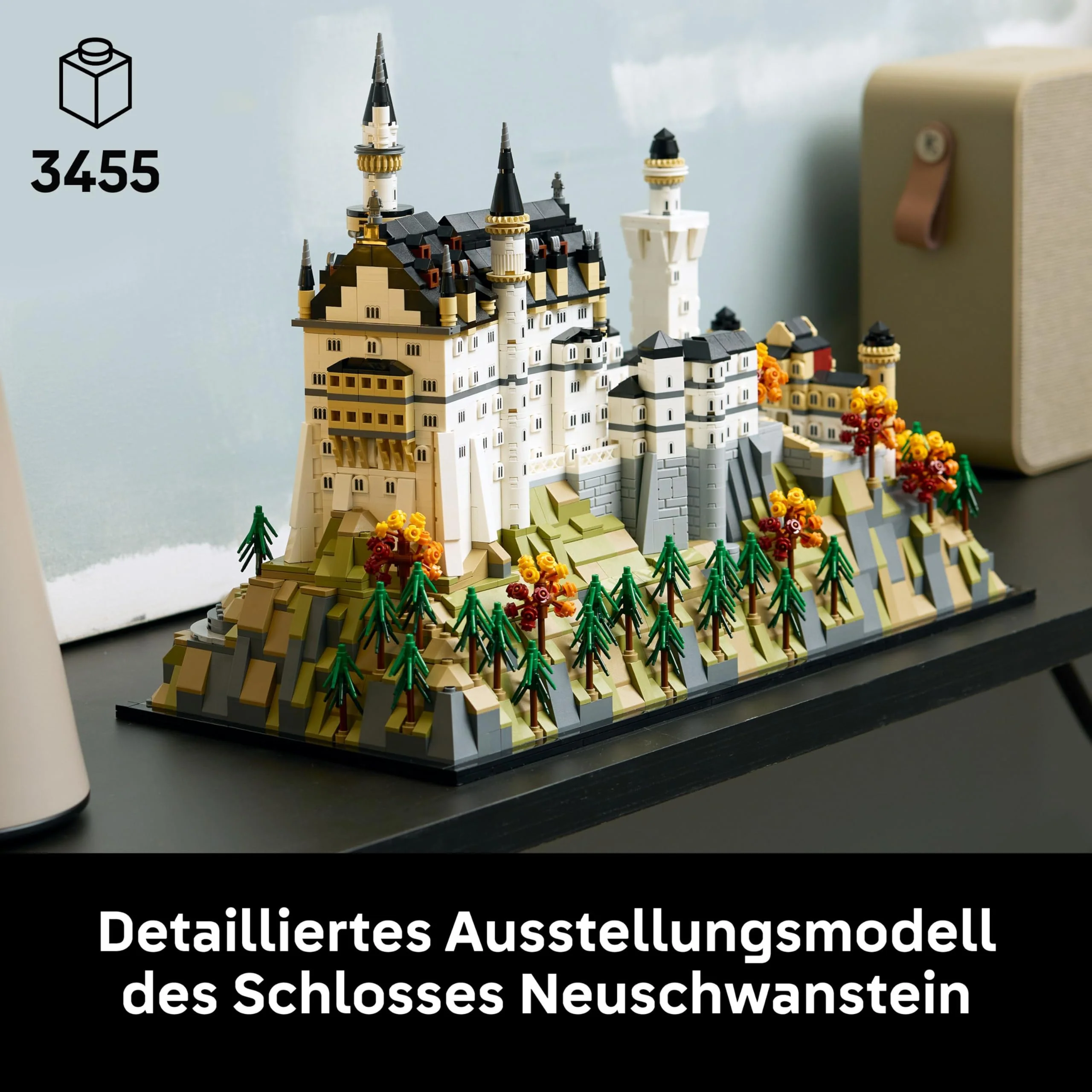 LEGO Architecture Schloss Neuschwanstein - Kreatives Bastelset und Konstruktionsspielzeug - Spielzeug für Männer und Frauen - Dekoration zum Bauen - Modellbau und Geschenk für Erwachsene - 21063 - Image 10