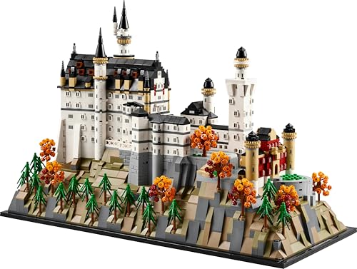 LEGO Architecture Schloss Neuschwanstein - Kreatives Bastelset und Konstruktionsspielzeug - Spielzeug für Männer und Frauen - Dekoration zum Bauen - Modellbau und Geschenk für Erwachsene - 21063 - Image 3