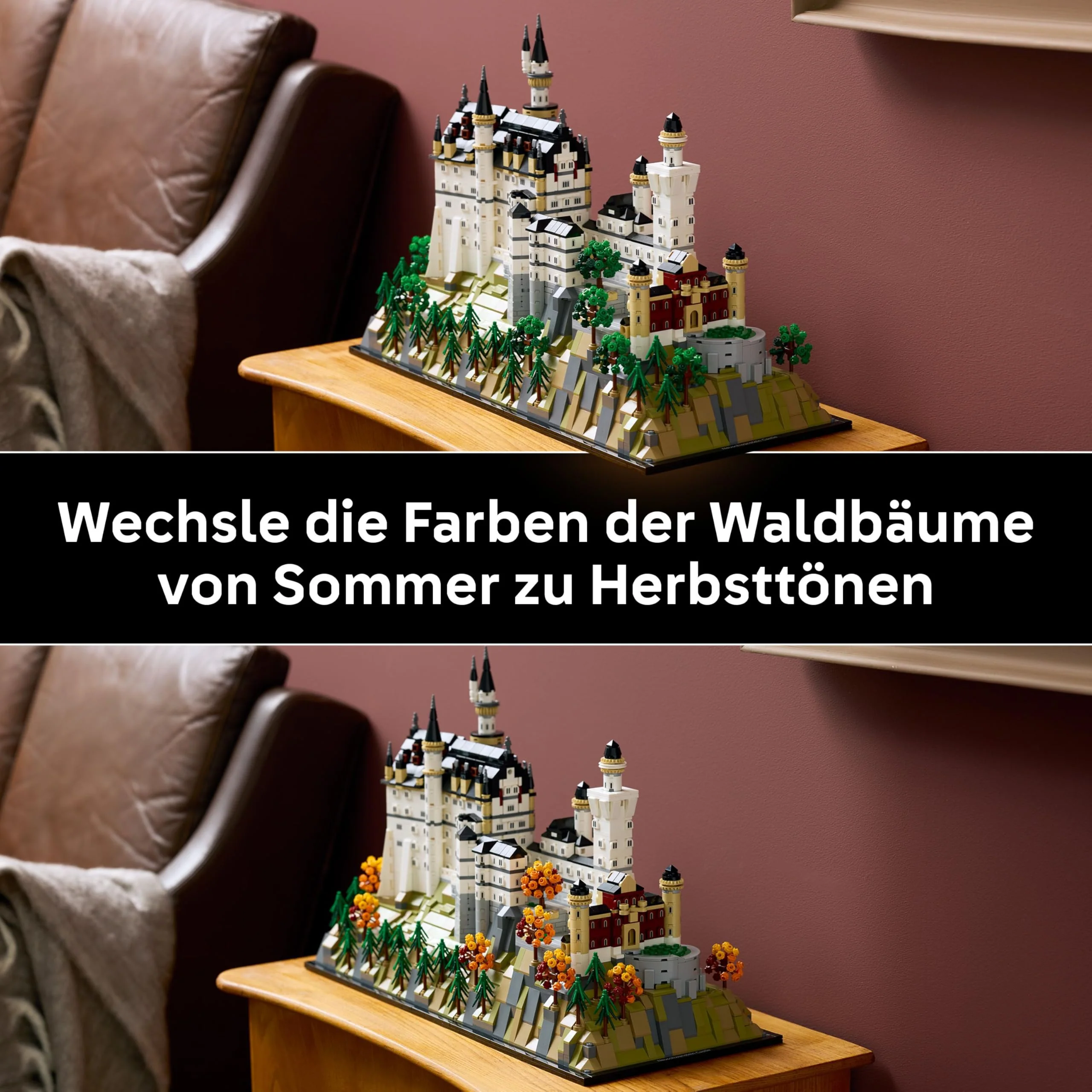 LEGO Architecture Schloss Neuschwanstein - Kreatives Bastelset und Konstruktionsspielzeug - Spielzeug für Männer und Frauen - Dekoration zum Bauen - Modellbau und Geschenk für Erwachsene - 21063 - Image 6