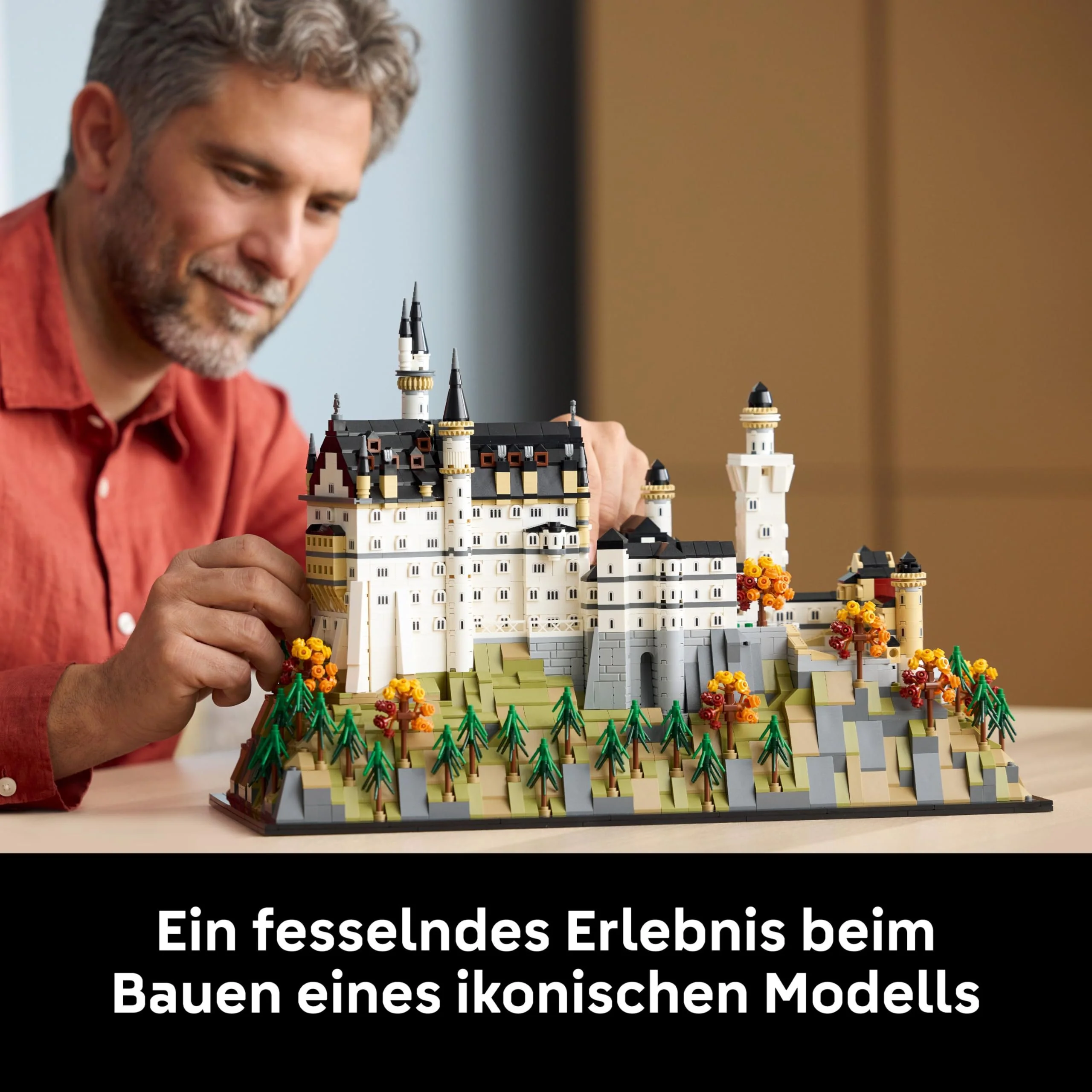 LEGO Architecture Schloss Neuschwanstein - Kreatives Bastelset und Konstruktionsspielzeug - Spielzeug für Männer und Frauen - Dekoration zum Bauen - Modellbau und Geschenk für Erwachsene - 21063 - Image 9