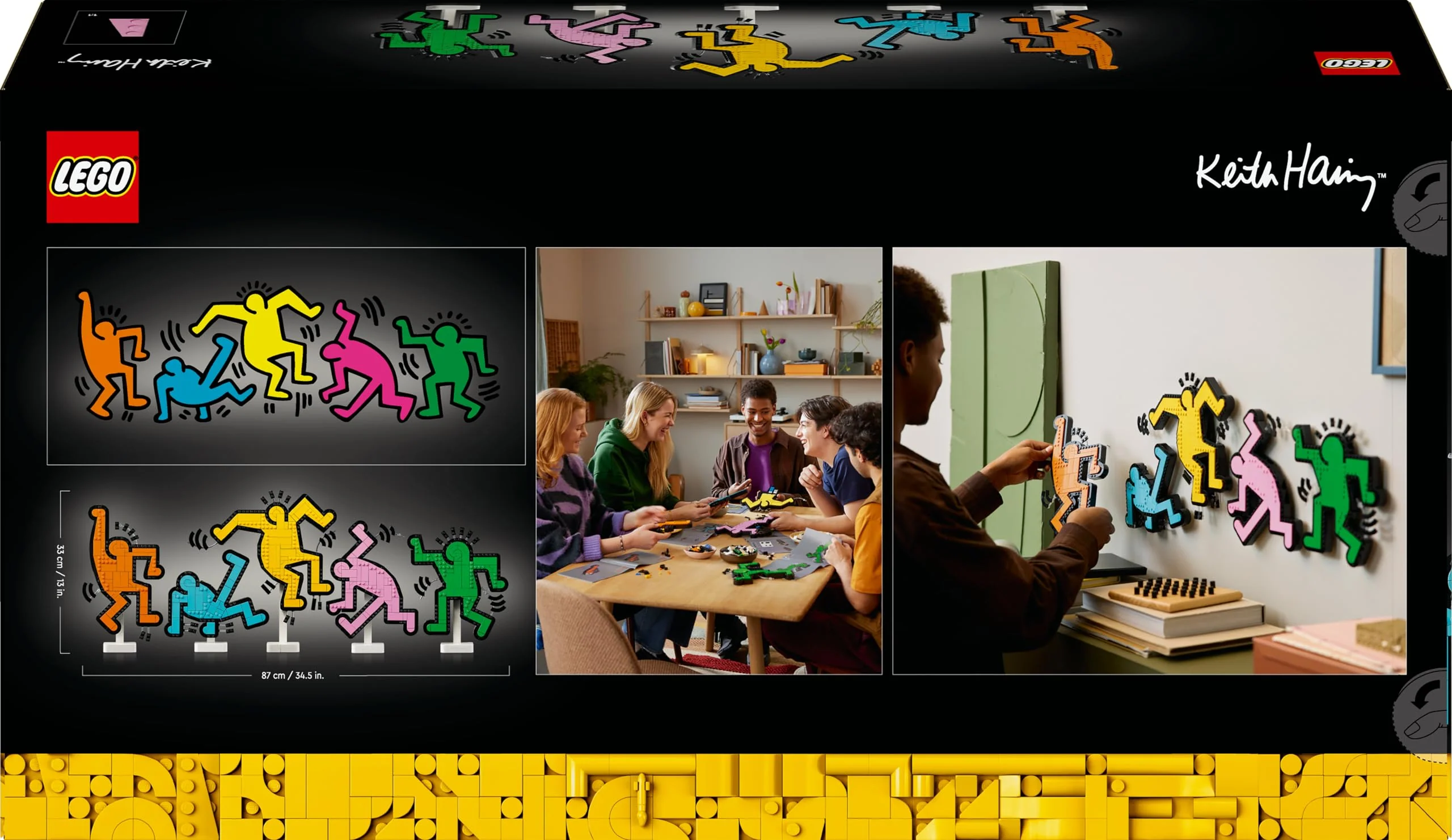 LEGO Art Keith Haring – Tanzende Figuren – Bauset für Erwachsene – Wandkunst oder DIY-Dekoration für Zuhause in leuchtenden Farben – Originelles Geschenk für Männer und Frauen 31216 - Image 2