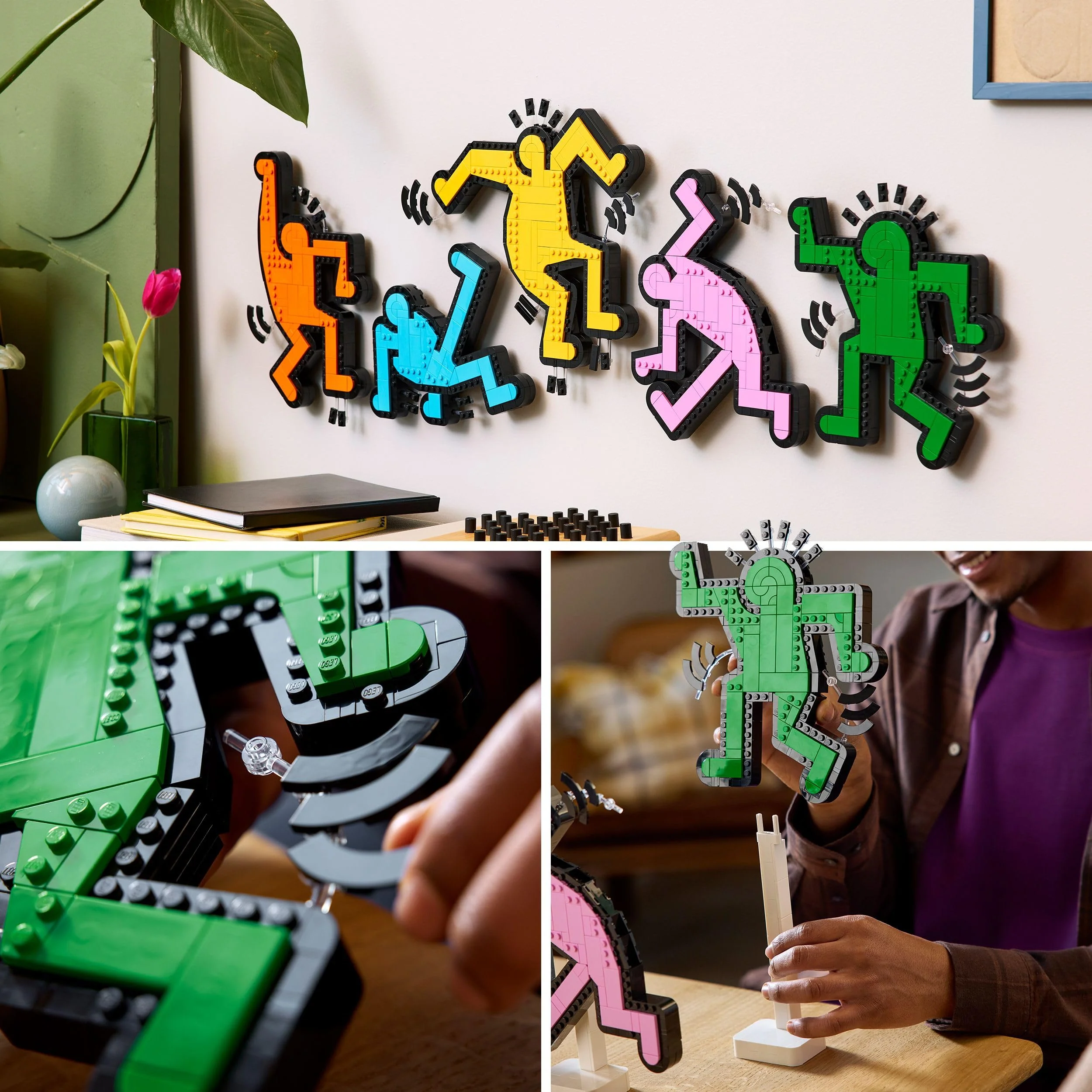 LEGO Art Keith Haring – Tanzende Figuren – Bauset für Erwachsene – Wandkunst oder DIY-Dekoration für Zuhause in leuchtenden Farben – Originelles Geschenk für Männer und Frauen 31216 - Image 6