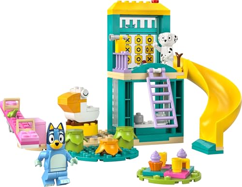 LEGO Bluey Playground Fun with Bluey and Chloe - Toy for 4+ Year Old Girls & Boys - incl. 2 Minifigures, a Functional Pink See-Saw, Slide, Climbing Frame & 3 Plants - Gift for TV Show Fans - 11201 - Image 10