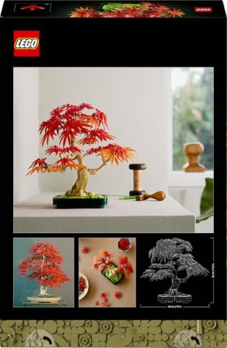 LEGO Botanicals Japanischer Roter Ahorn – Bonsai-Baum - Künstliche Pflanzen Bauset mit roten & orangen Blättern, Plus Schale - Home Dekor - Geschenkidee für Erwachsene - 10348 - Image 2