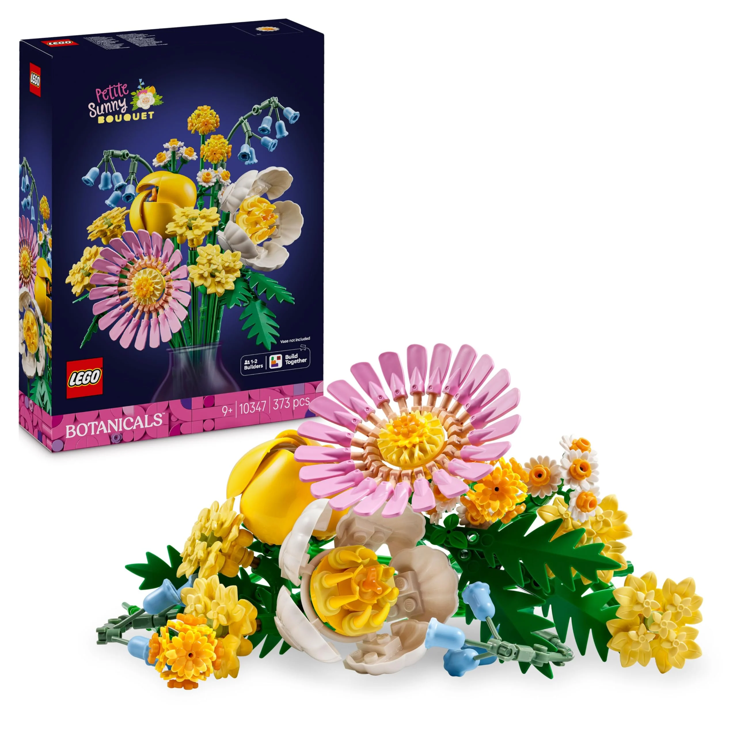 LEGO Botanicals Kleiner Sommerstrauß - Glockenblumen, Rosen, Tulpen und Kunstblumen – Blumen Deko für Zuhause – DIY Set - Geschenk zu Weihnachten für Kinder ab 9 Jahren – Geburtstagsgeschenk – 10347