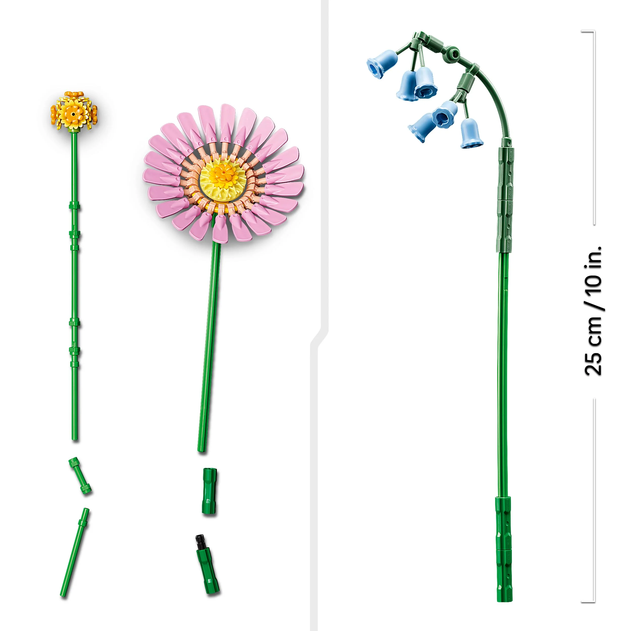 LEGO Botanicals Kleiner Sommerstrauß - Glockenblumen, Rosen, Tulpen und Kunstblumen – Blumen Deko für Zuhause – DIY Set - Geschenk zu Weihnachten für Kinder ab 9 Jahren – Geburtstagsgeschenk – 10347 - Image 6