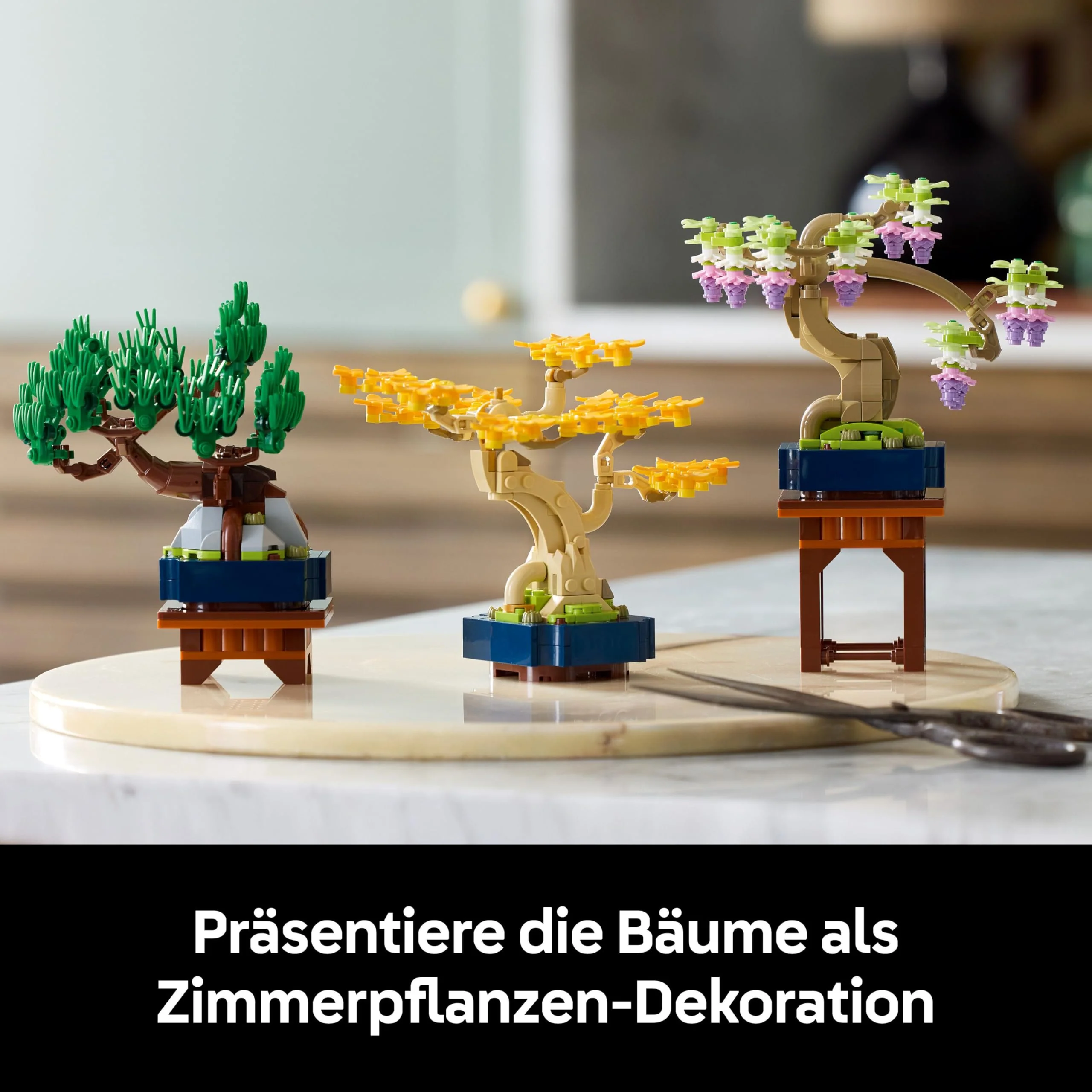 LEGO Botanicals Mini-Bonsais - Bonsai zum Bauen & Ausstellen - Kreative Deko Blumen - Ginkgo, Schwarzkiefer & Wisteria Kunstpflanzen - DIY Deko für Zuhause - Geschenk für Frauen & Männer - 10373 - Image 7