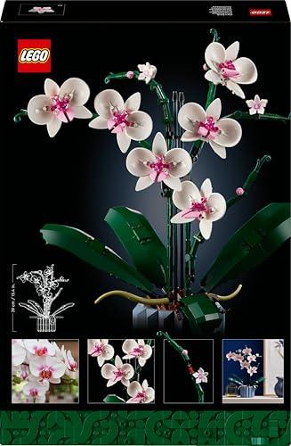 LEGO Botanicals Orchidee - Künstliche Pflanzen Set mit weißen und rosa Blumen - Modellbausatz für Erwachsene - Home und Zimmer-Deko - Botanik Kollektion - Geschenke für Frauen und Männer 10311 - Image 2