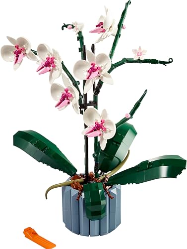 LEGO Botanicals Orchidee - Künstliche Pflanzen Set mit weißen und rosa Blumen - Modellbausatz für Erwachsene - Home und Zimmer-Deko - Botanik Kollektion - Geschenke für Frauen und Männer 10311 - Image 3