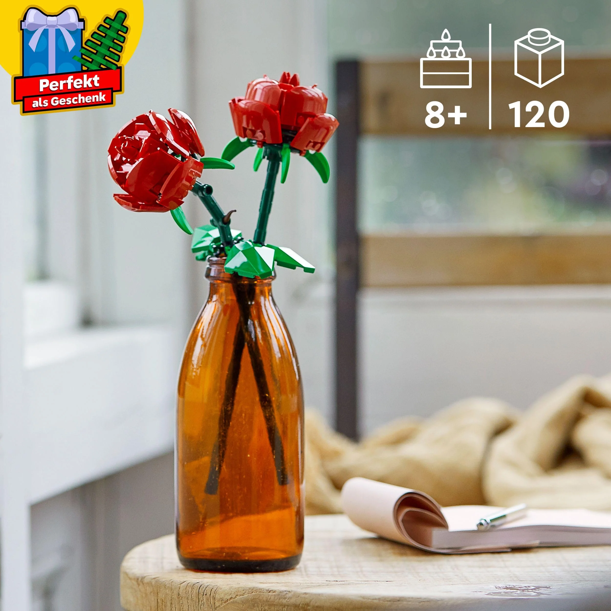 LEGO Botanicals Rosen - Spielset mit künstlichen Blumen – Kreative Deko mit Blumen zum Bauen – Spielzeug für Mädchen und Teenager ab 8 Jahren – Originelle Geschenkidee zum Geburtstag – 40460 - Image 10