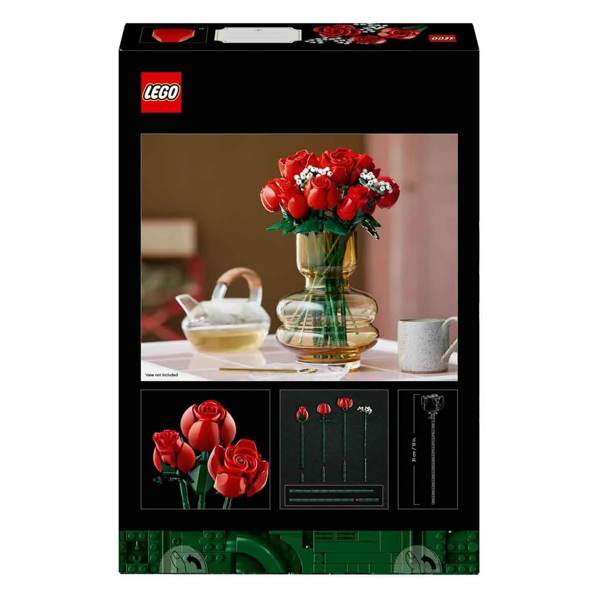 LEGO Botanicals Rosenstrauß - Blumen zum Bauen und Ausstellen - DIY Deko mit Pflanzen - Modellbau mit Kunstblumen - Bauset für Erwachsene - Geschenk zu Weihnachten für Frauen & Männer - 10328 - Image 9