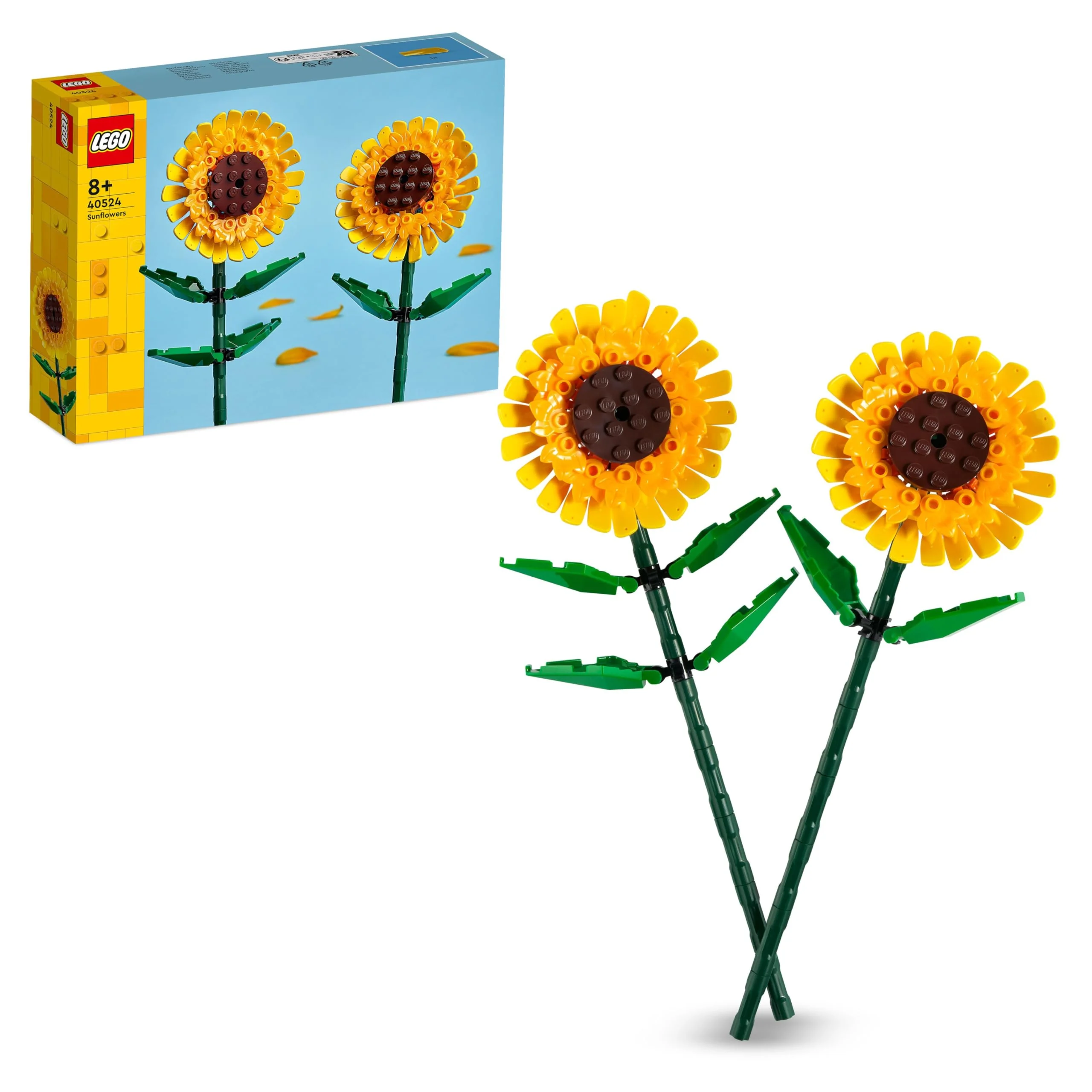 LEGO Botanicals Sonnenblumen - Set mit Kunstblumen für Kinder ab 8 Jahren - Kinderzimmer-Deko oder Blumenstrauß - Geschenk für Jugendliche, Mädchen und Jungen - Botanik Kollektion 40524
