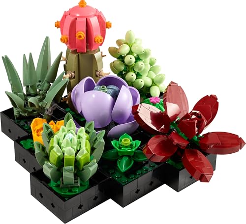 LEGO Botanicals Sukkulenten - Künstliche Blumen Set für Erwachsene - Blumenstrauß Bauset - Kreatives Hobby und Home Deko - Geschenkidee für Frauen & Männer - Botanik Kollektion (9 Pflanzen) 10309 - Image 2