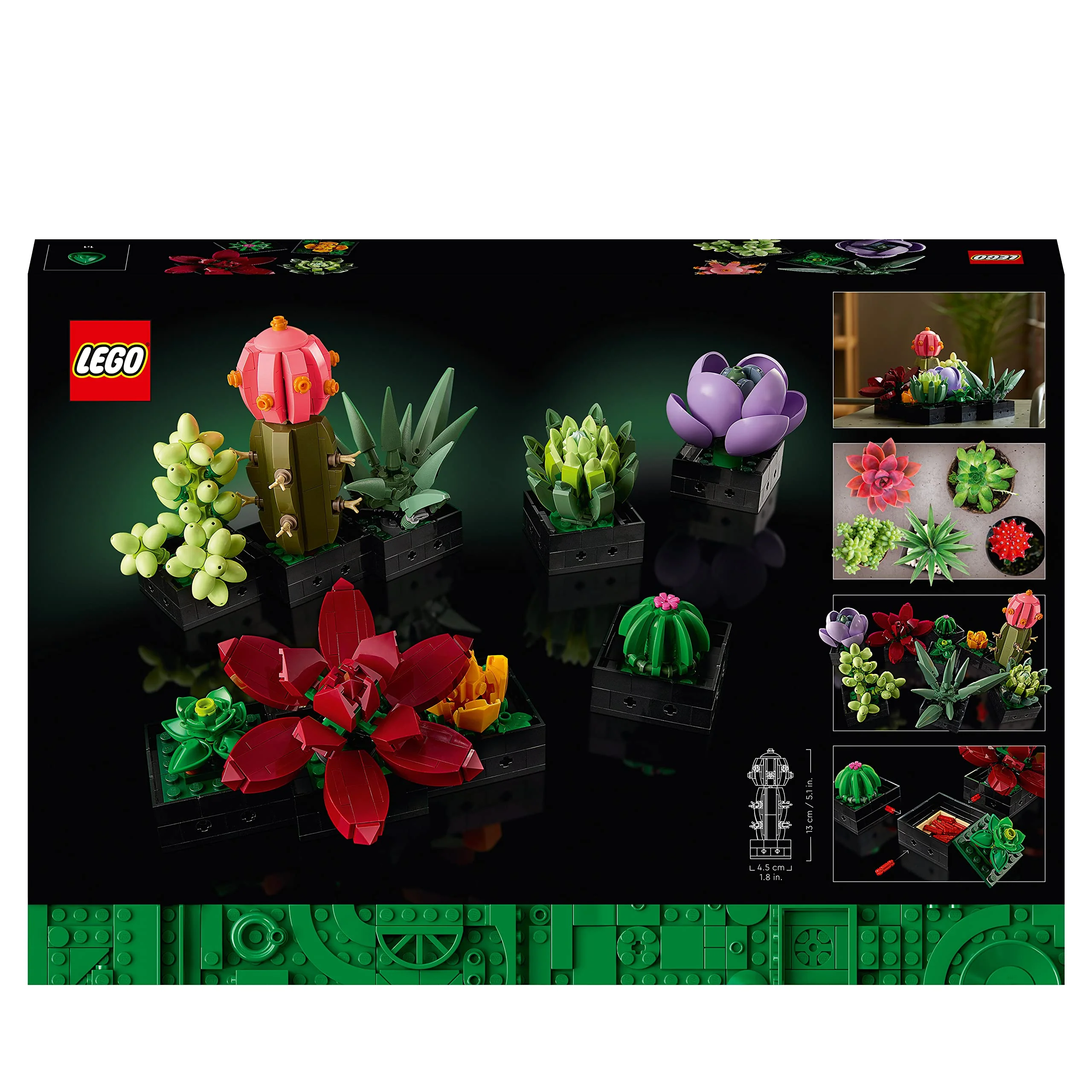 LEGO Botanicals Sukkulenten - Künstliche Blumen Set für Erwachsene - Blumenstrauß Bauset - Kreatives Hobby und Home Deko - Geschenkidee für Frauen & Männer - Botanik Kollektion (9 Pflanzen) 10309 - Image 5