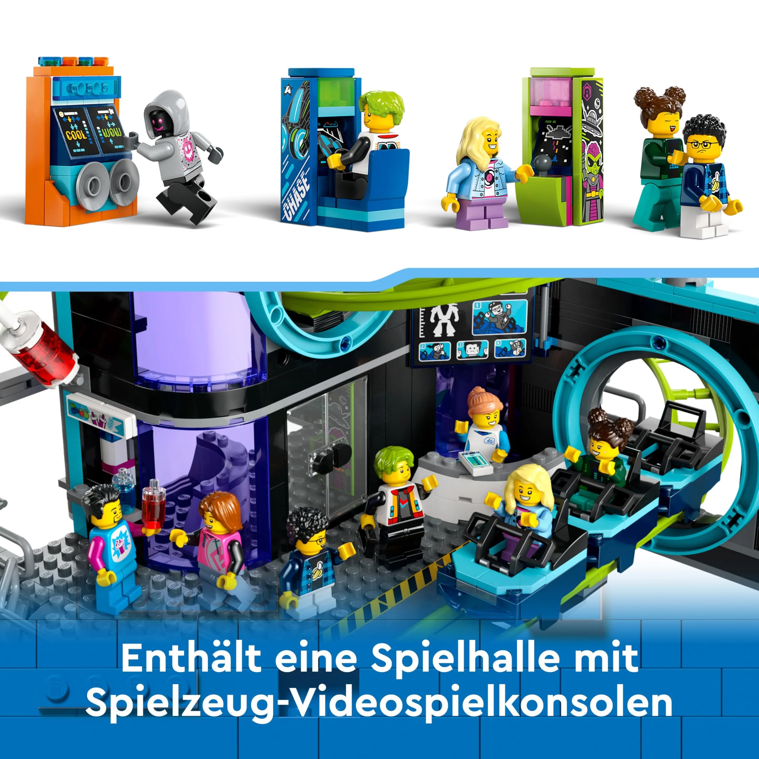 LEGO City Achterbahn mit Roboter-Mech, Spielzeug-Vergnügungspark, Spielset für Jungen und Mädchen ab 8 Jahren, Geschenk für kreative Kinder 60421 - Image 10