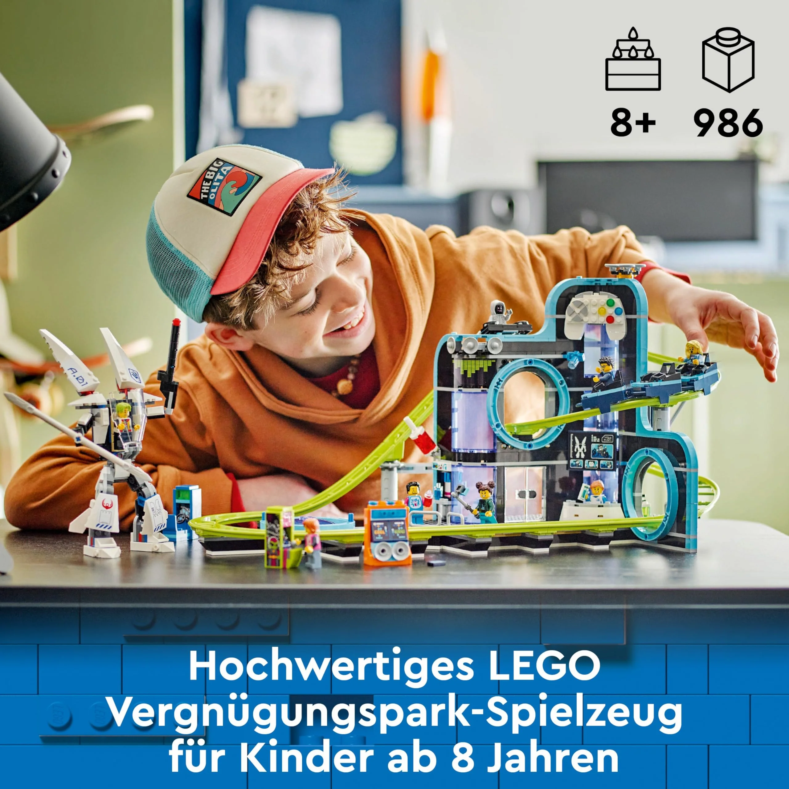 LEGO City Achterbahn mit Roboter-Mech, Spielzeug-Vergnügungspark, Spielset für Jungen und Mädchen ab 8 Jahren, Geschenk für kreative Kinder 60421 - Image 13