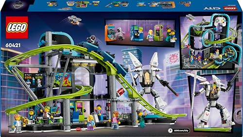 LEGO City Achterbahn mit Roboter-Mech, Spielzeug-Vergnügungspark, Spielset für Jungen und Mädchen ab 8 Jahren, Geschenk für kreative Kinder 60421 - Image 2