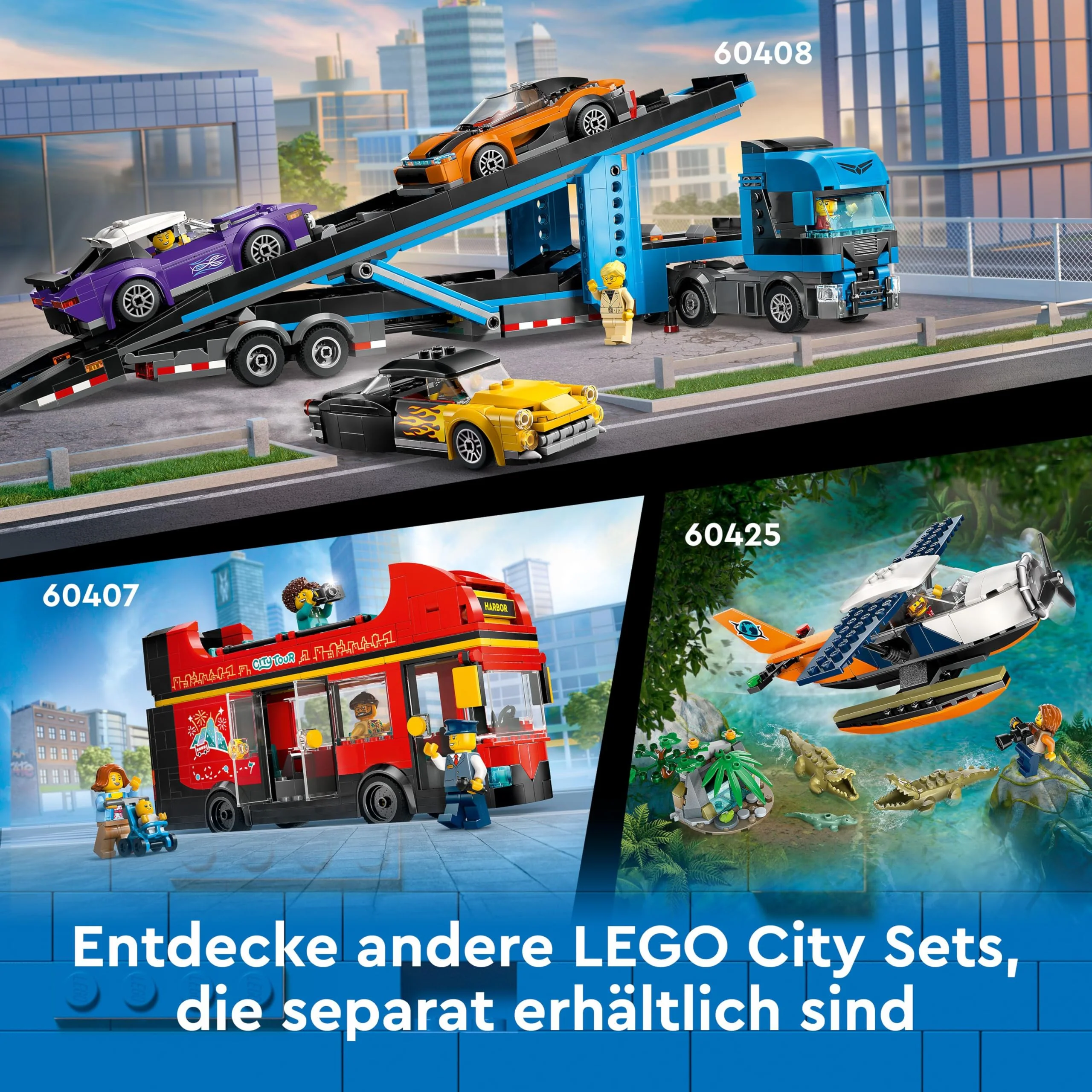 LEGO City Achterbahn mit Roboter-Mech, Spielzeug-Vergnügungspark, Spielset für Jungen und Mädchen ab 8 Jahren, Geschenk für kreative Kinder 60421 - Image 8