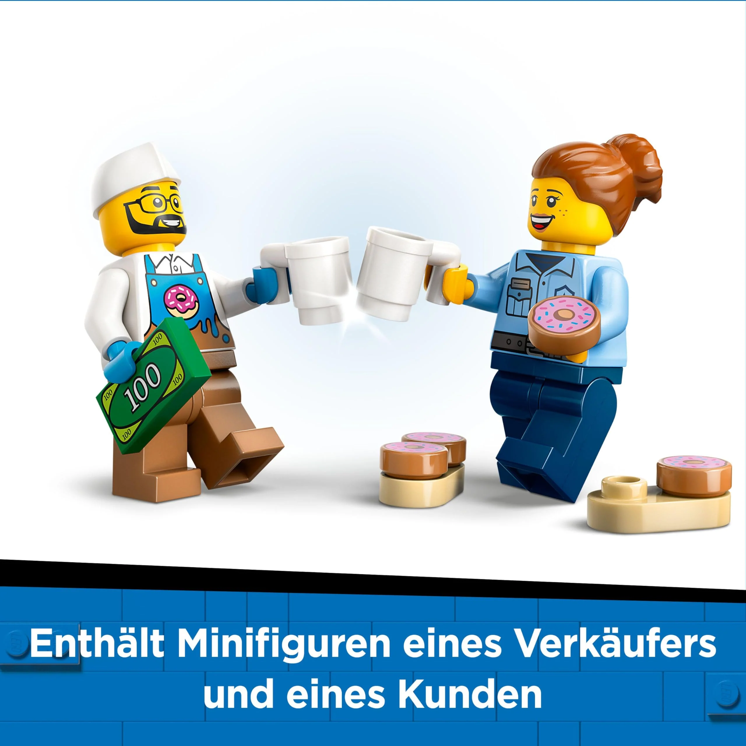 LEGO City Donut Truck - Spielzeug Foodtruck mit 2 Minifiguren Polizist - Bauspielzeug für Jungen und Mädchen ab 5 Jahren - Geschenkidee zum Geburtstag & für Feiertage 60452 - Image 9