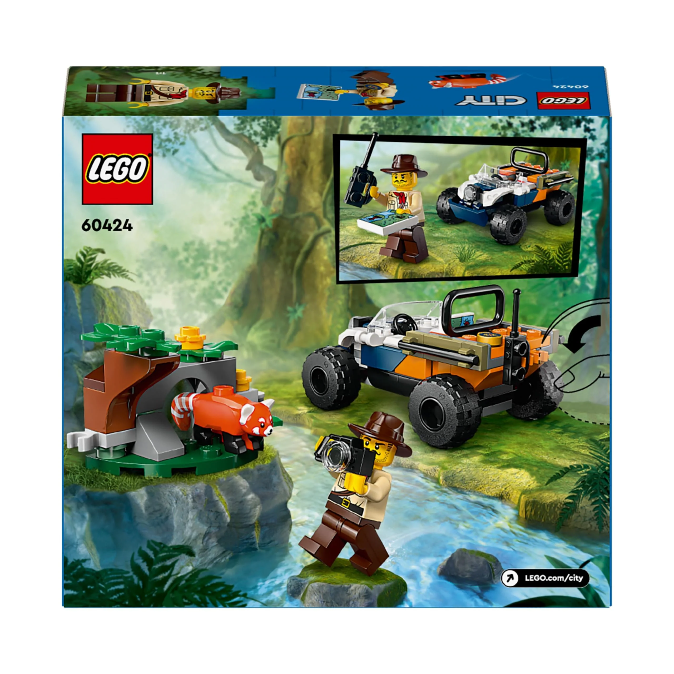 LEGO City Dschungelforscher-Quad, Dschungel-Spielzeug für Jungen und Mädchen ab 6 Jahren, Geschenkideen für Kinder, Quad mit Abenteurer-Minifigur und Tierfigur 60424 - Image 2