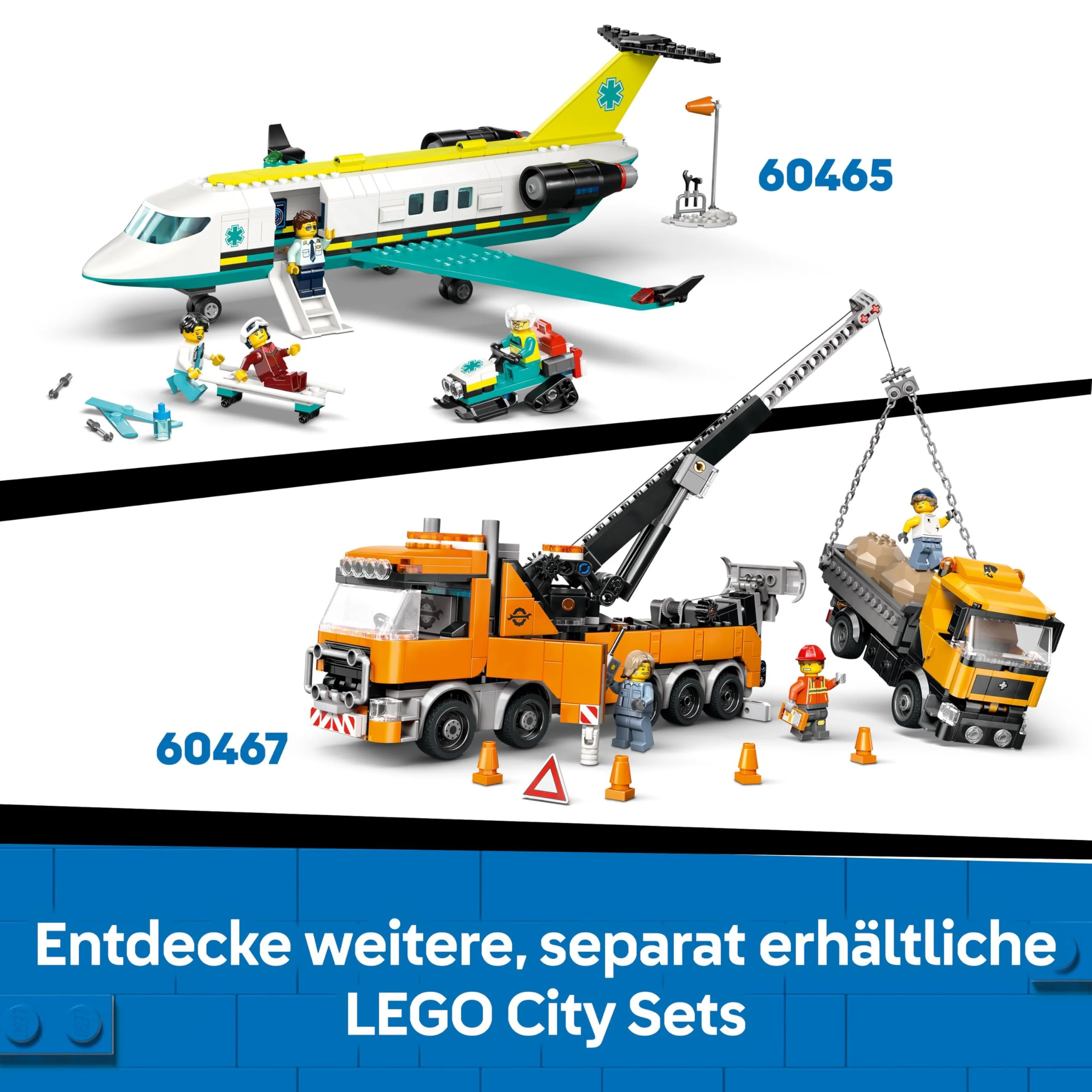 LEGO City Gelber Bulldozer Set – Spielzeugbaustelle, BAU- und Spielset – wirklichkeitsgetreue Baumaschine mit Fahrer und 2 Bauarbeitern – Geschenkidee für Kinder ab 8 Jahren – 60466 - Image 3