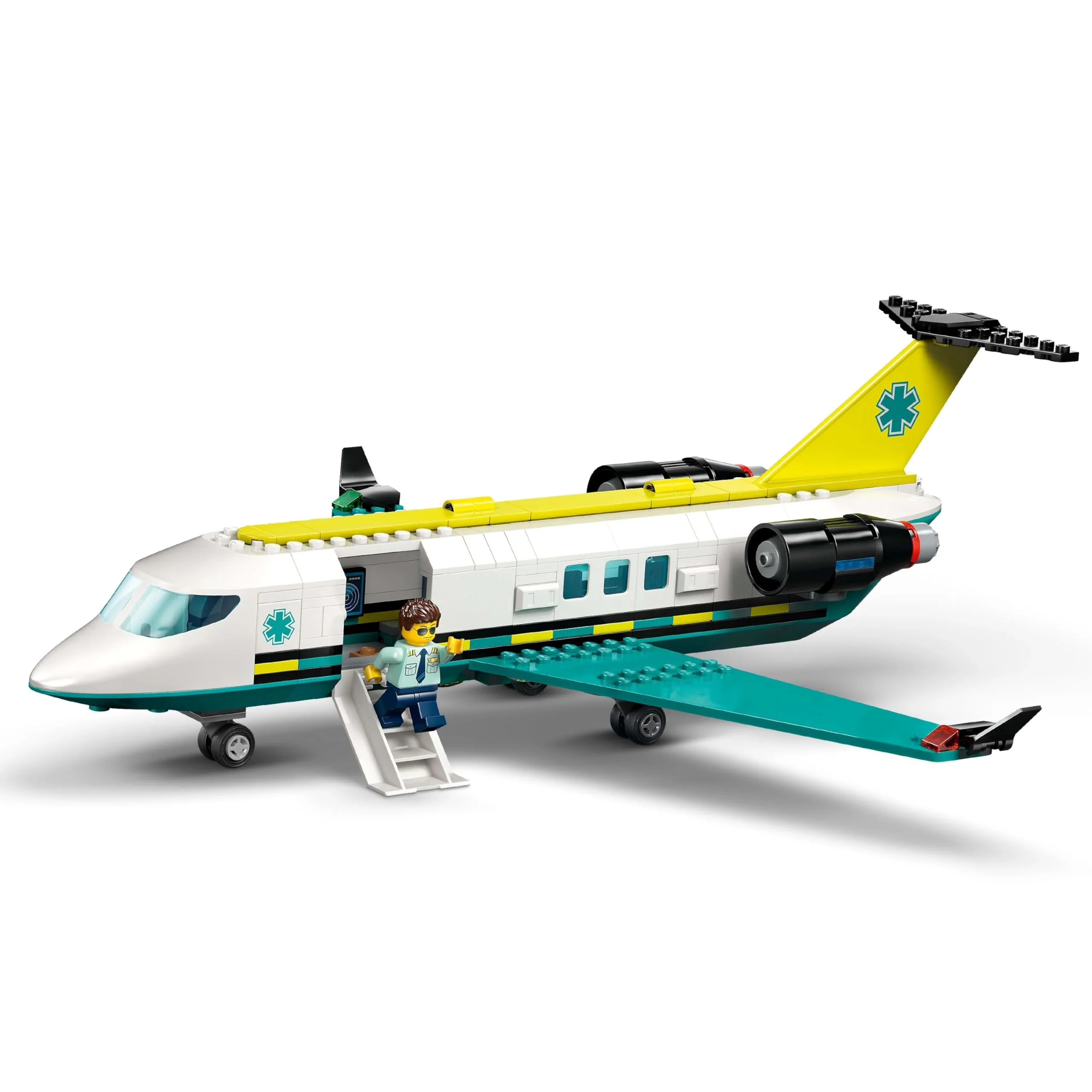 LEGO City Notfallrettungsflugzeug – Set mit Flieger, Schneemobil und 4 Mini-Figuren: Rettungssanitäter, Pilot, Arzt und Skifahrer – tolles Geschenk für Kinder ab 6 Jahren – 60465 - Image 6