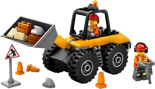 LEGO City Radlader - Spielzeugbagger für Kleinkinder, Mädchen und Jungen ab 4 Jahren - Fahrzeug Spielset - Montessori Geschenkideen für die Vorschule - Set mit 2 Bauarbeiter Minifiguren 60450 - Image 4